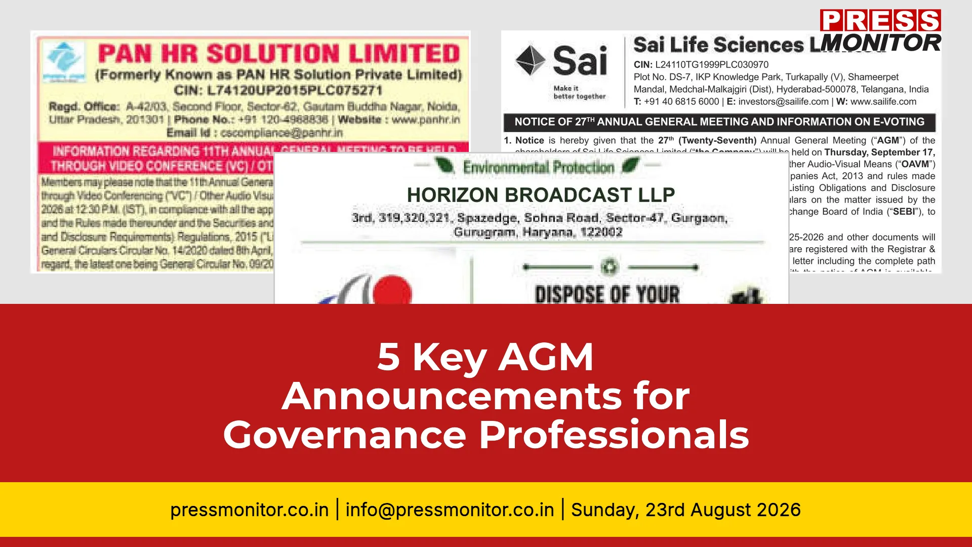 5 Key AGM Announcements for Governance Professionals