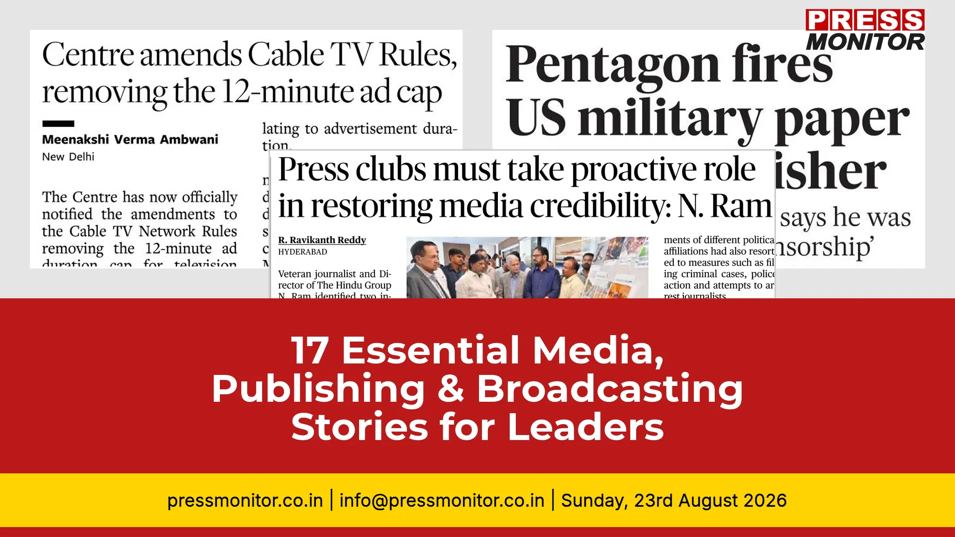 17 Essential Media, Publishing & Broadcasting Stories for Industry Leaders