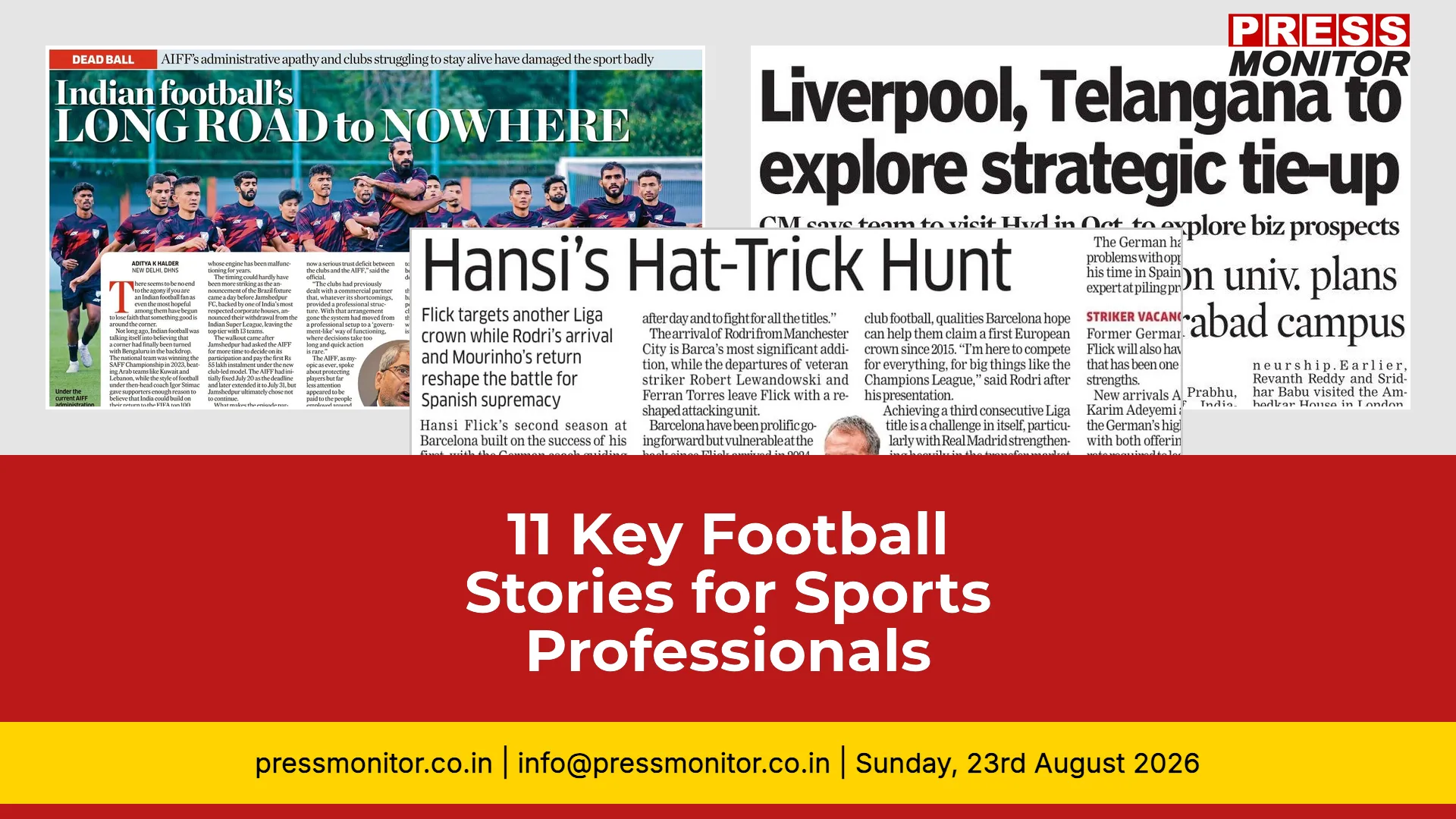 11 Key Football Stories for Sports Professionals