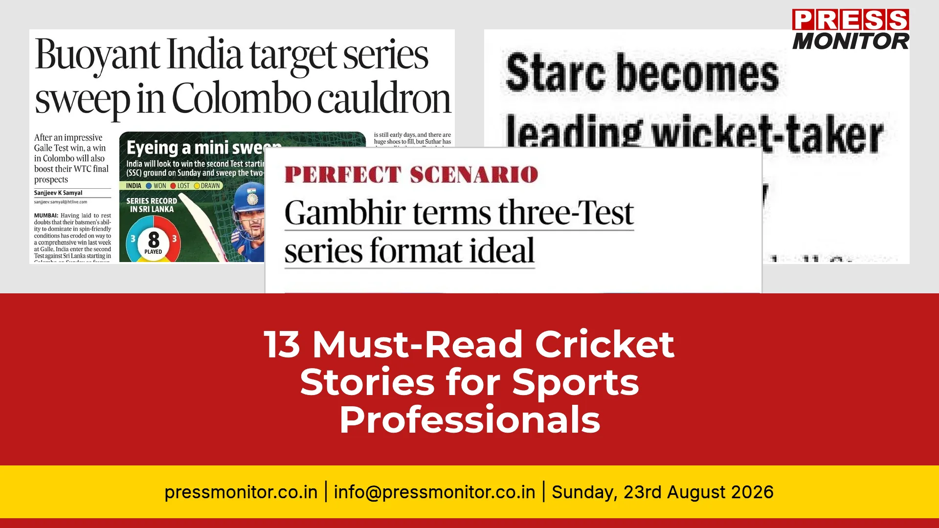 13 Must-Read Cricket Stories for Sports Professionals