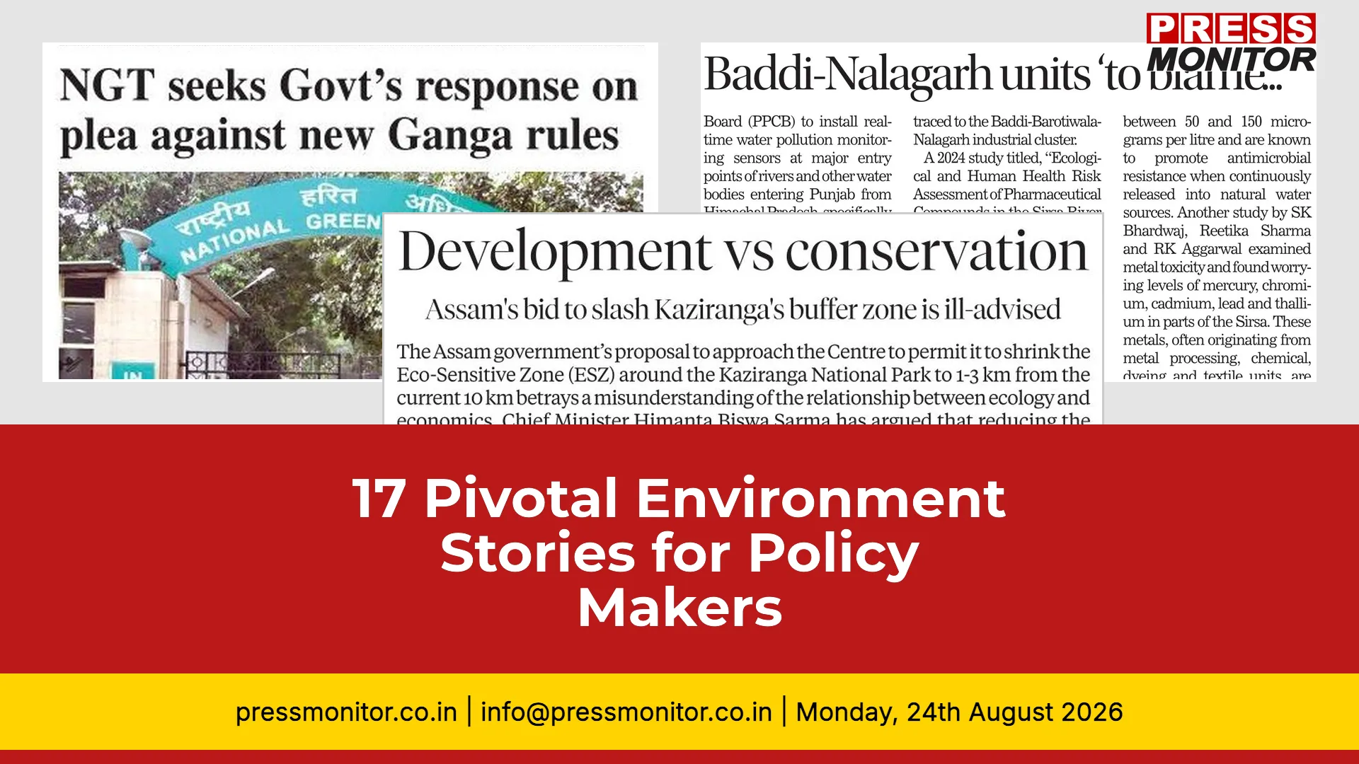 17 Pivotal Environment Stories for Policy Makers