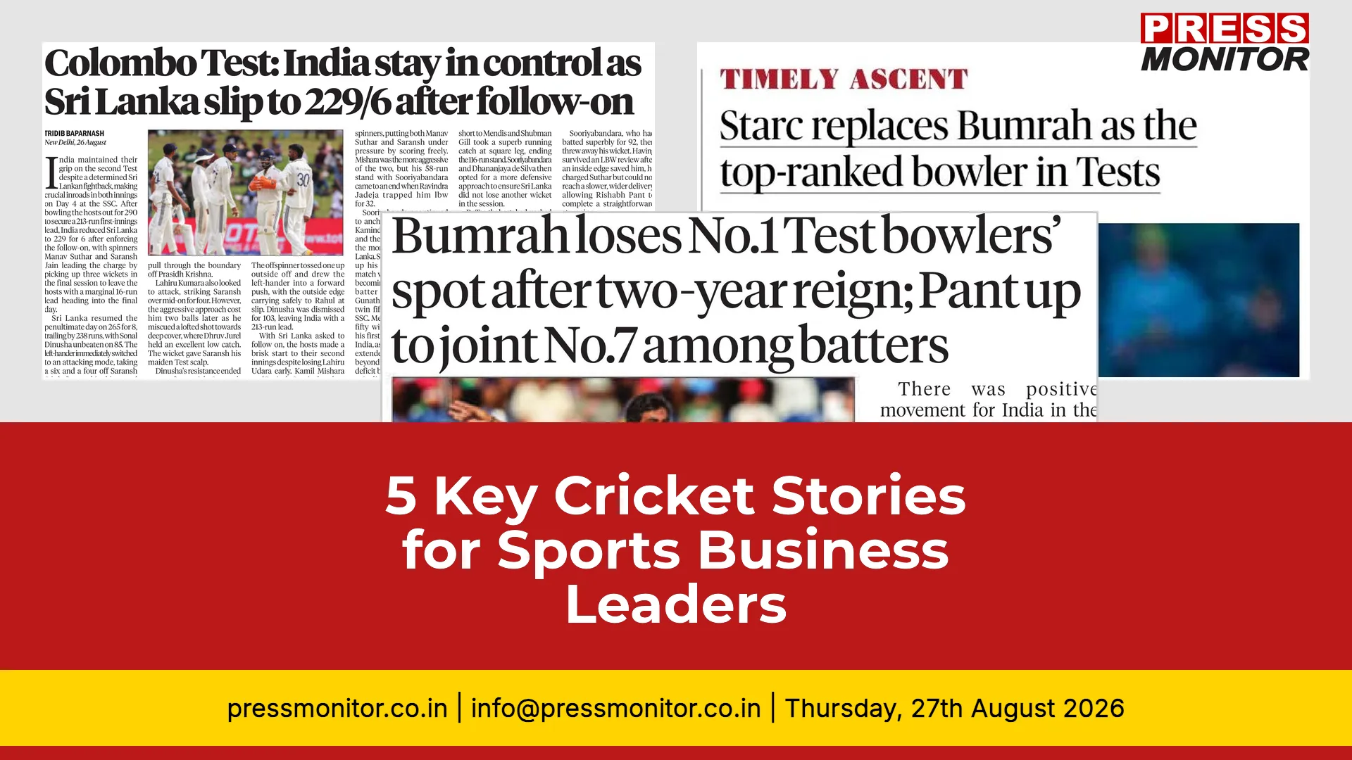 5 Key Cricket Stories for Sports Business Leaders