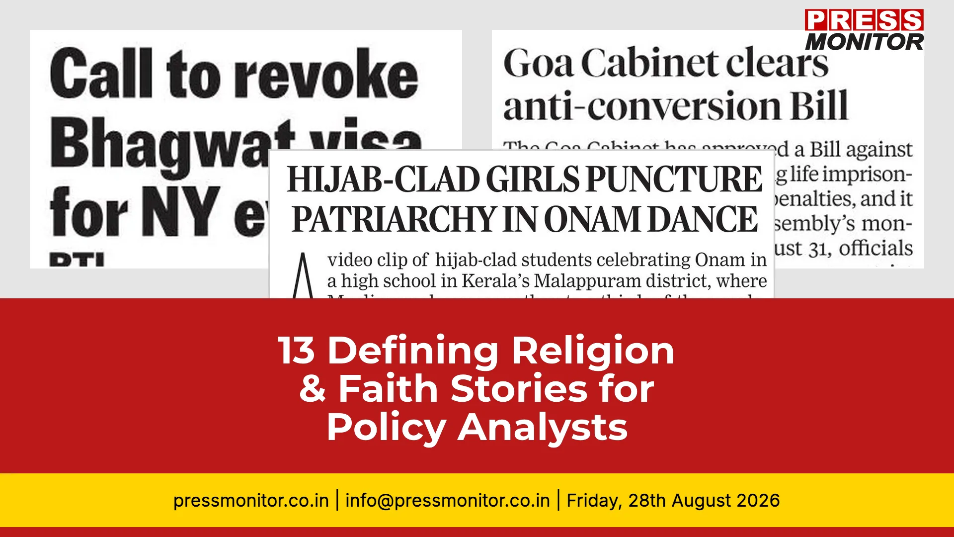 13 Defining Religion & Faith Stories for Policy Analysts