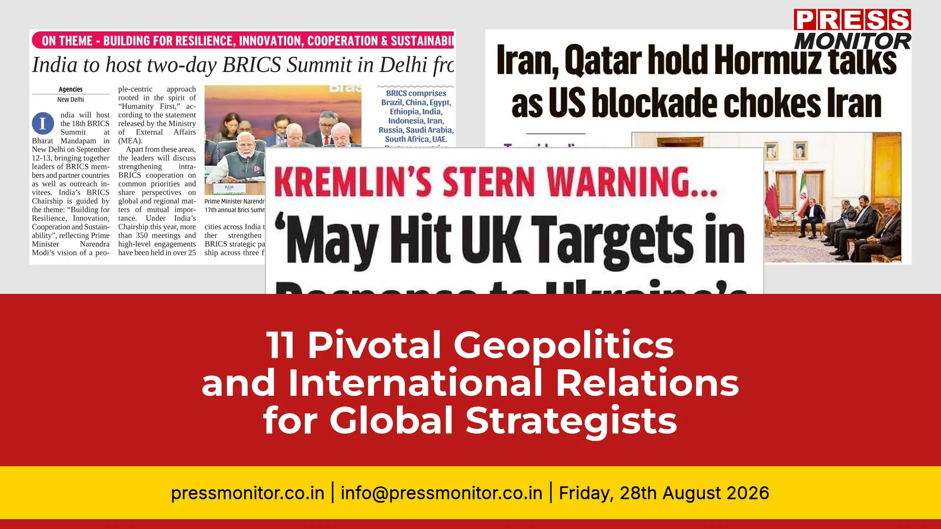 11 Pivotal Geopolitics and International Relations Stories for Global Strategists