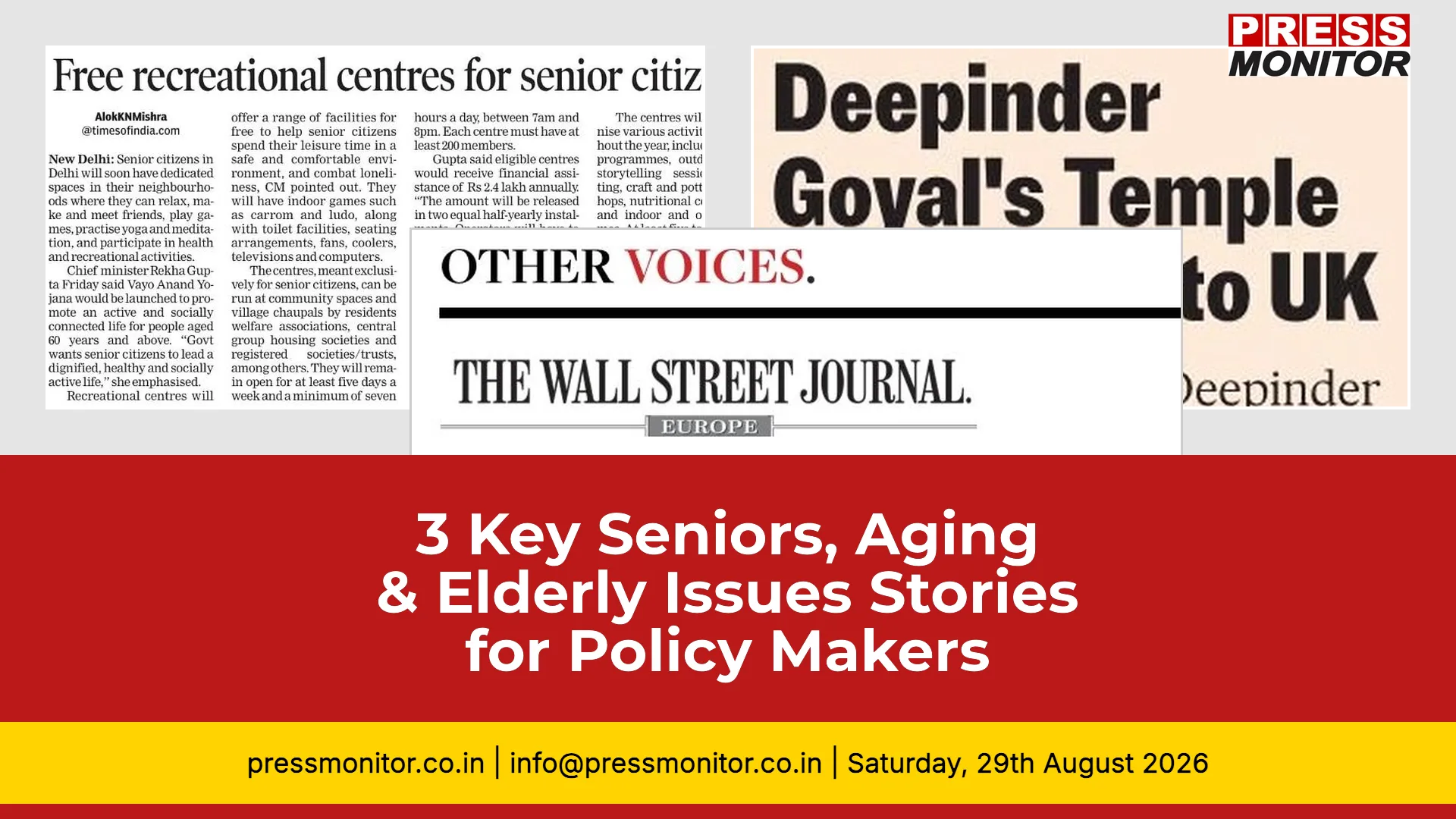 3 Key Seniors, Aging & Elderly Issues Stories for Policy Makers