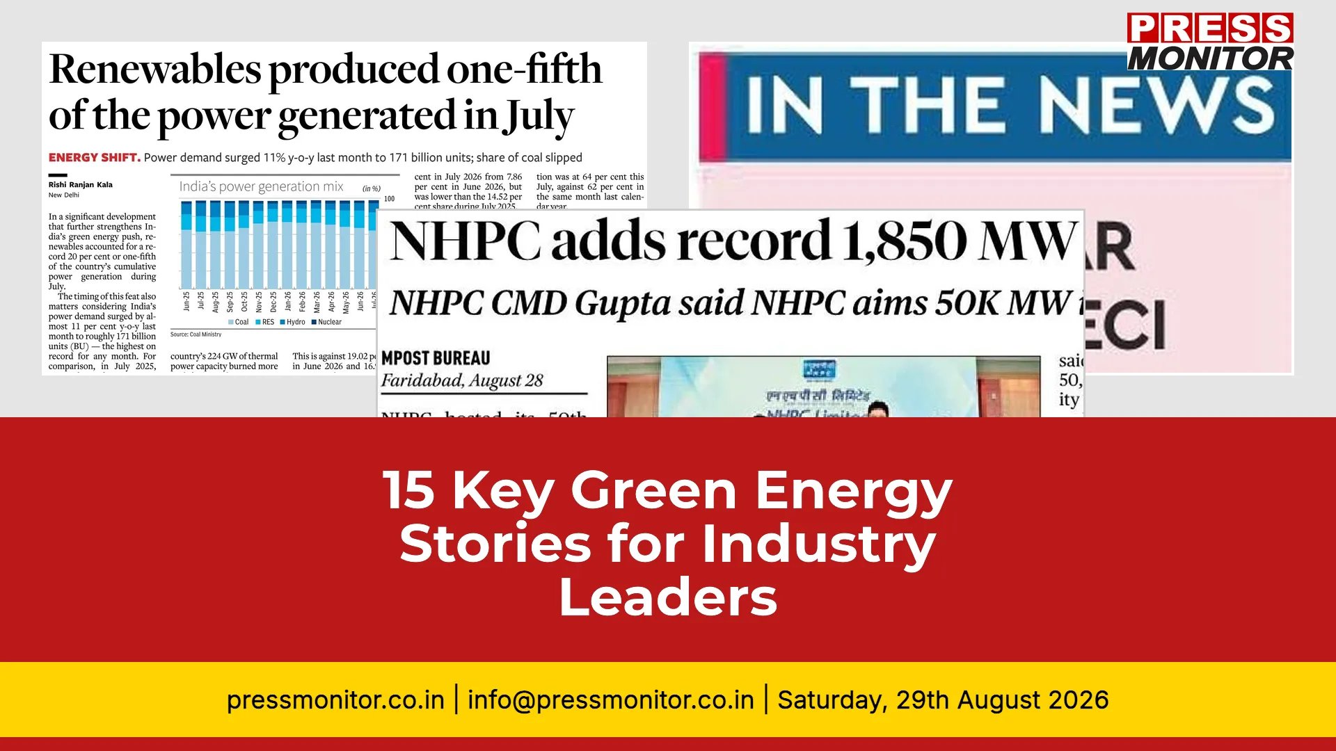 15 Key Green Energy Stories for Industry Leaders