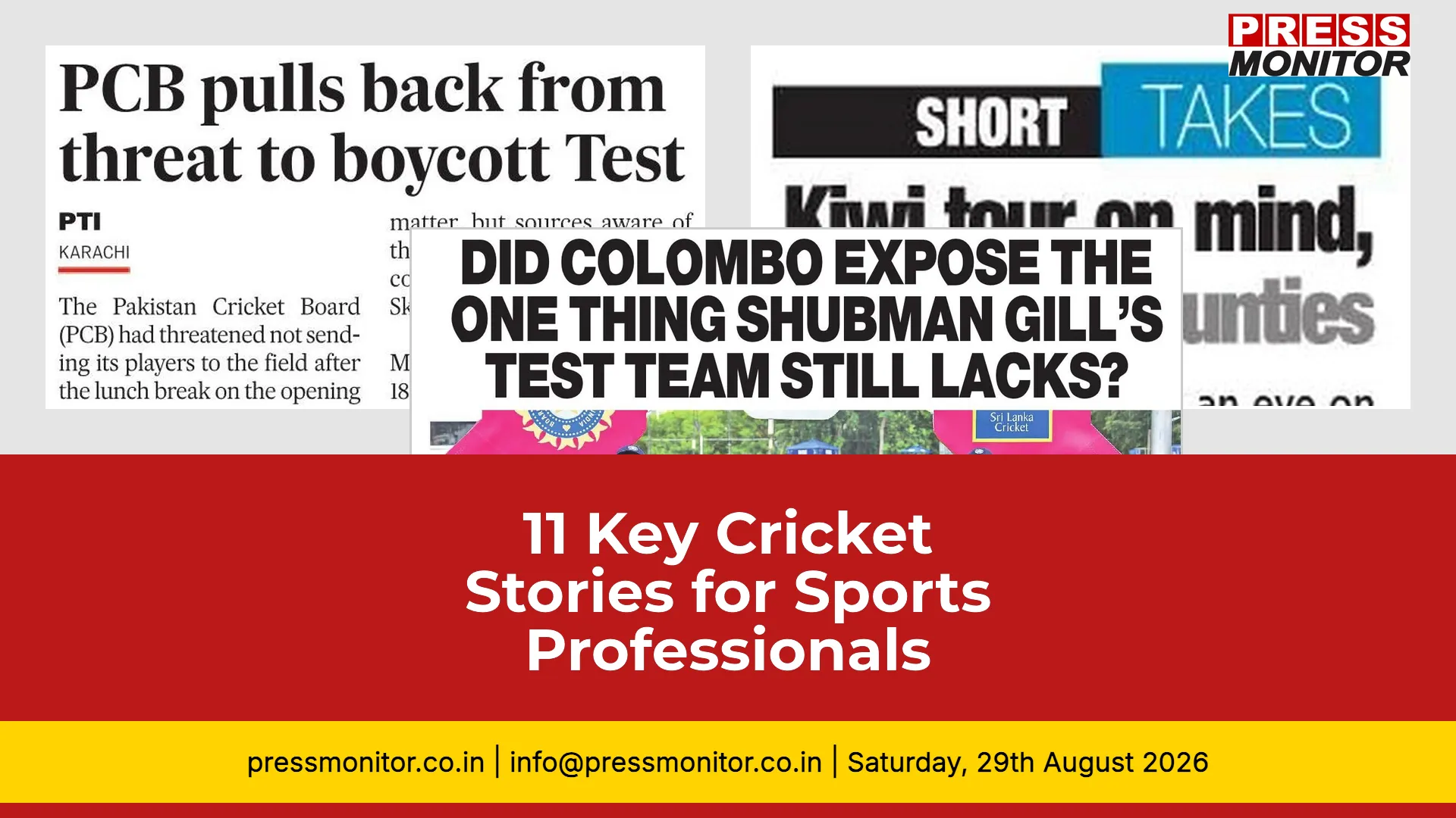 11 Key Cricket Stories for Sports Professionals