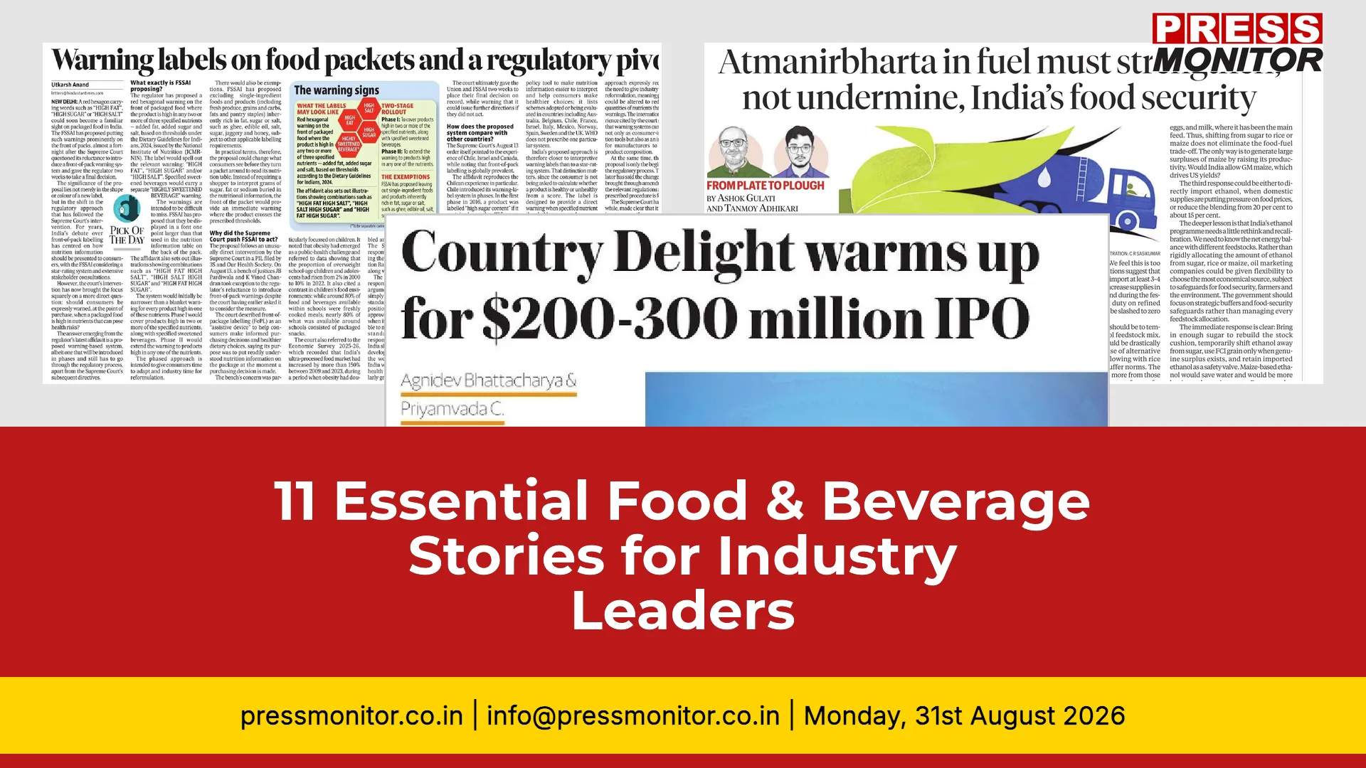 11 Essential Food & Beverage Stories for Industry Leaders