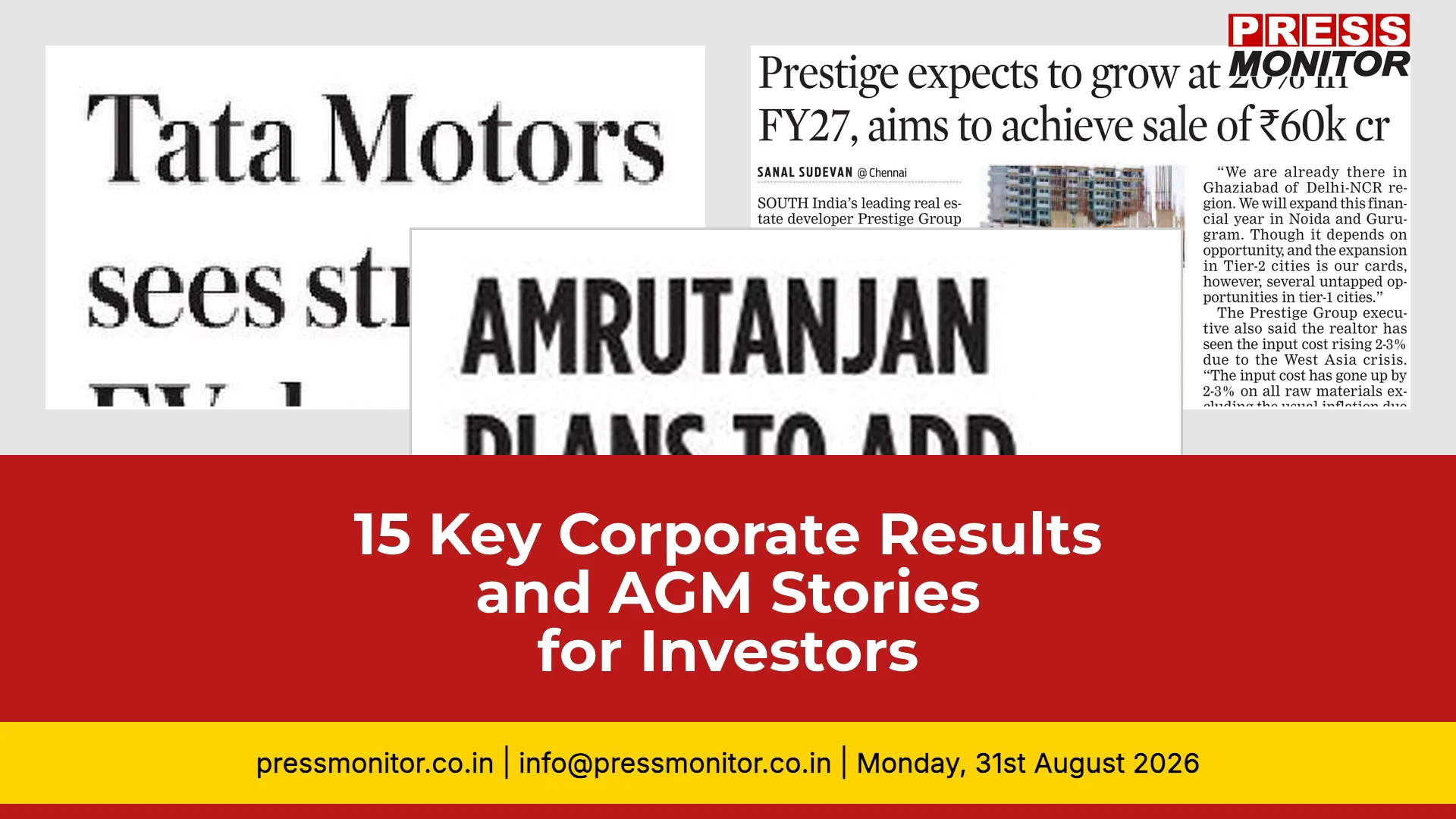 15 Key Corporate Results and AGM Stories for Investors