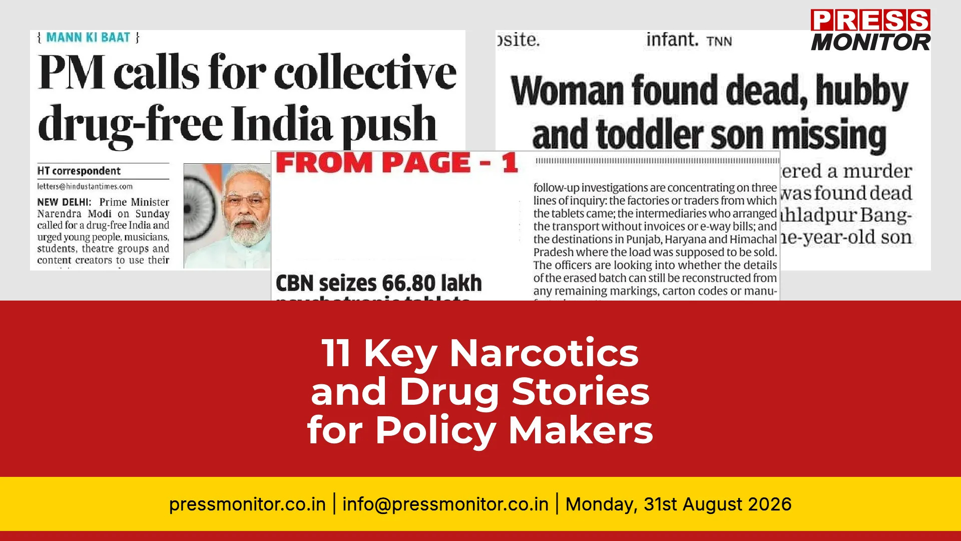 11 Key Narcotics and Drug Stories for Policy Makers