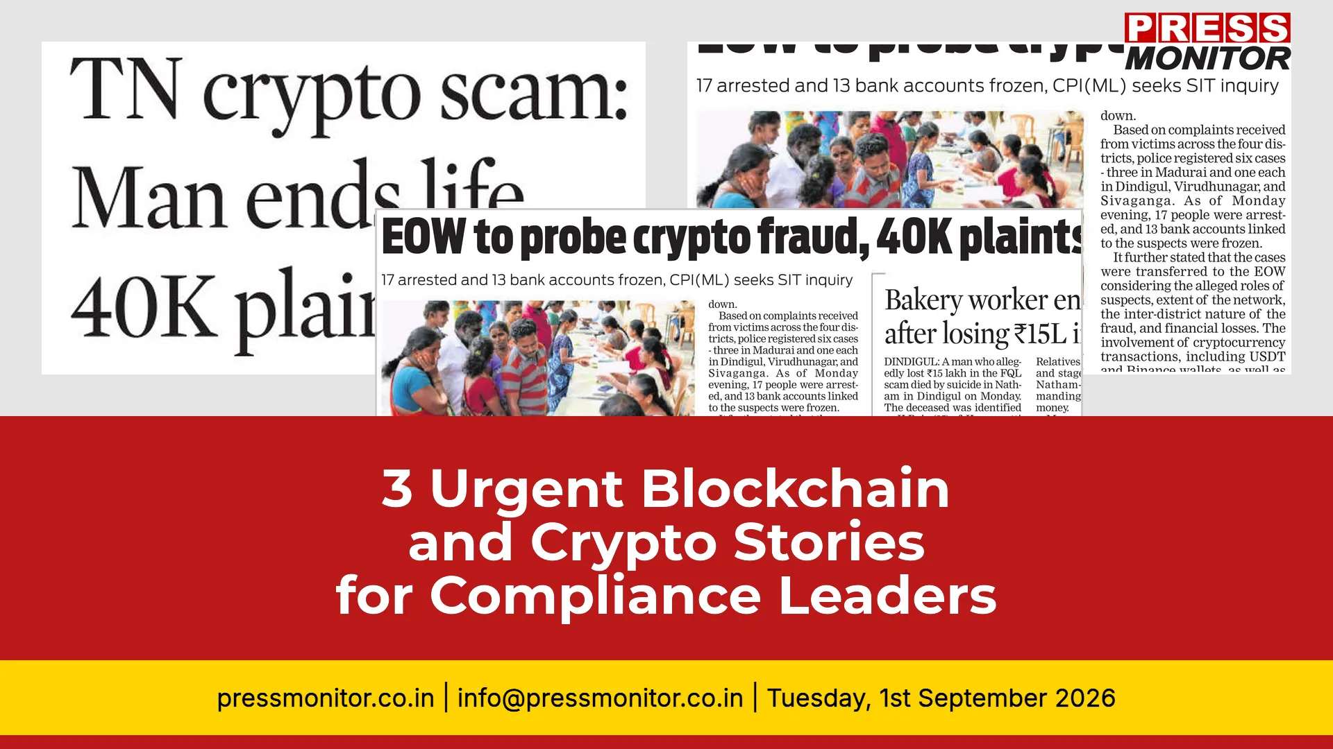 3 Urgent Blockchain and Crypto Stories for Compliance Leaders