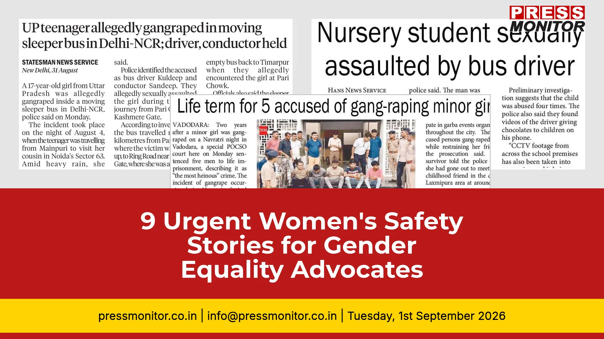 9 Urgent Women's Safety Stories for Gender Equality Advocates