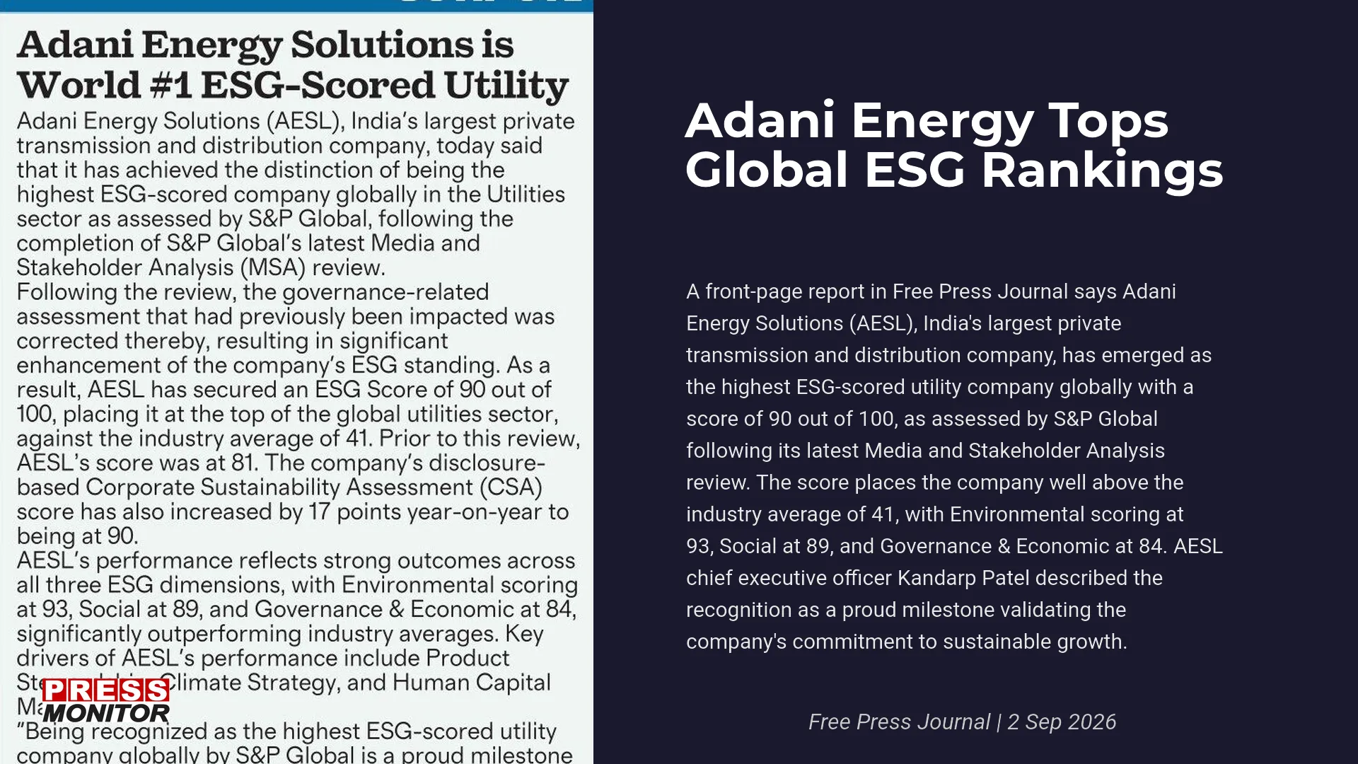 1 Key ESG Story for Sustainability Leaders