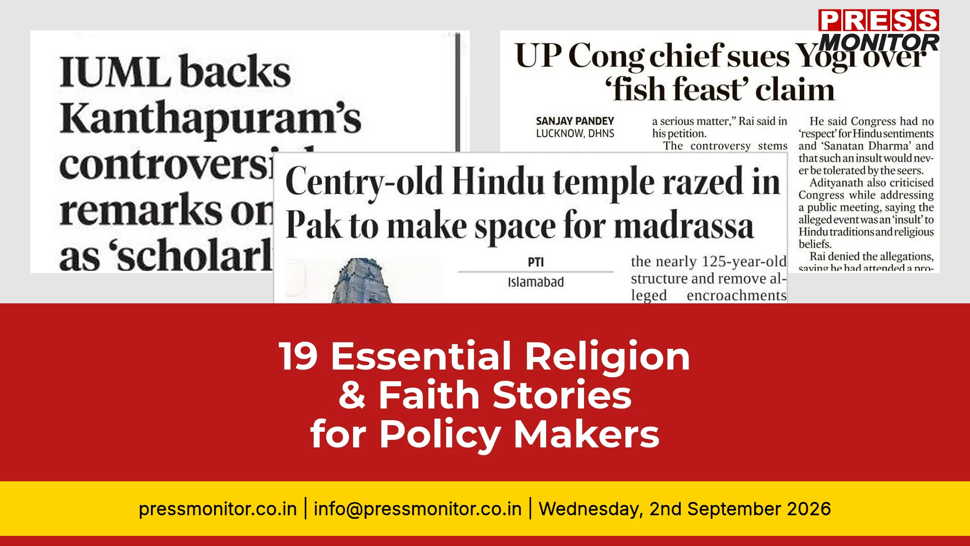 19 Essential Religion & Faith Stories for Policy Makers