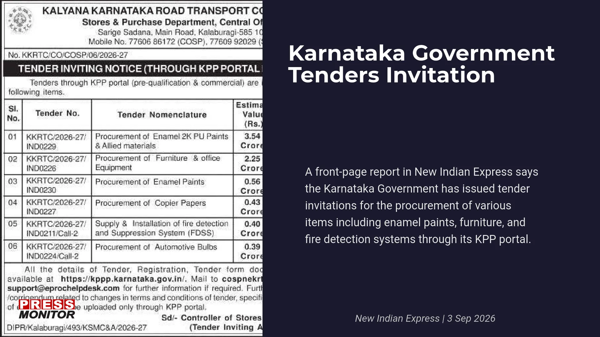 1 Essential Karnataka Tender Story for Paints Industry
