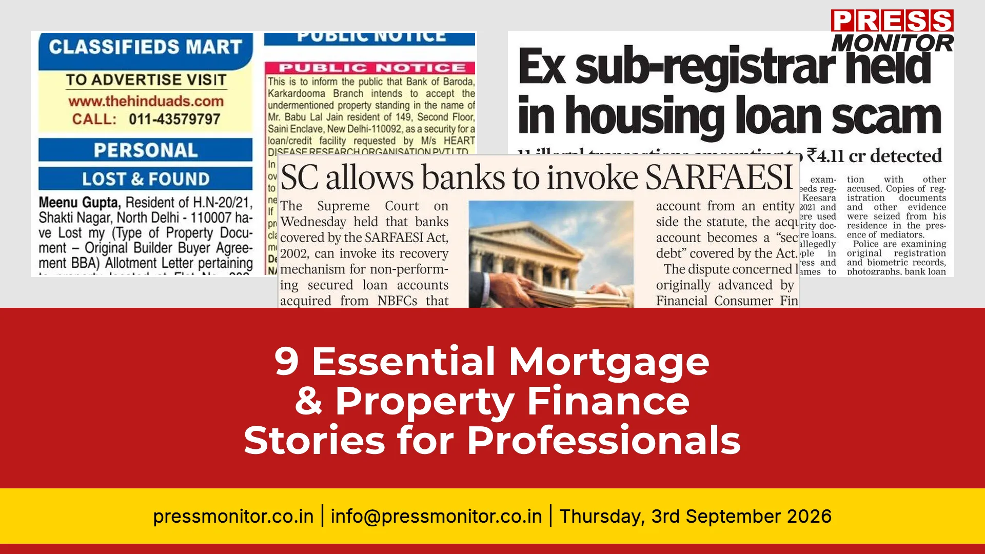 9 Essential Mortgage & Property Finance Stories for Professionals