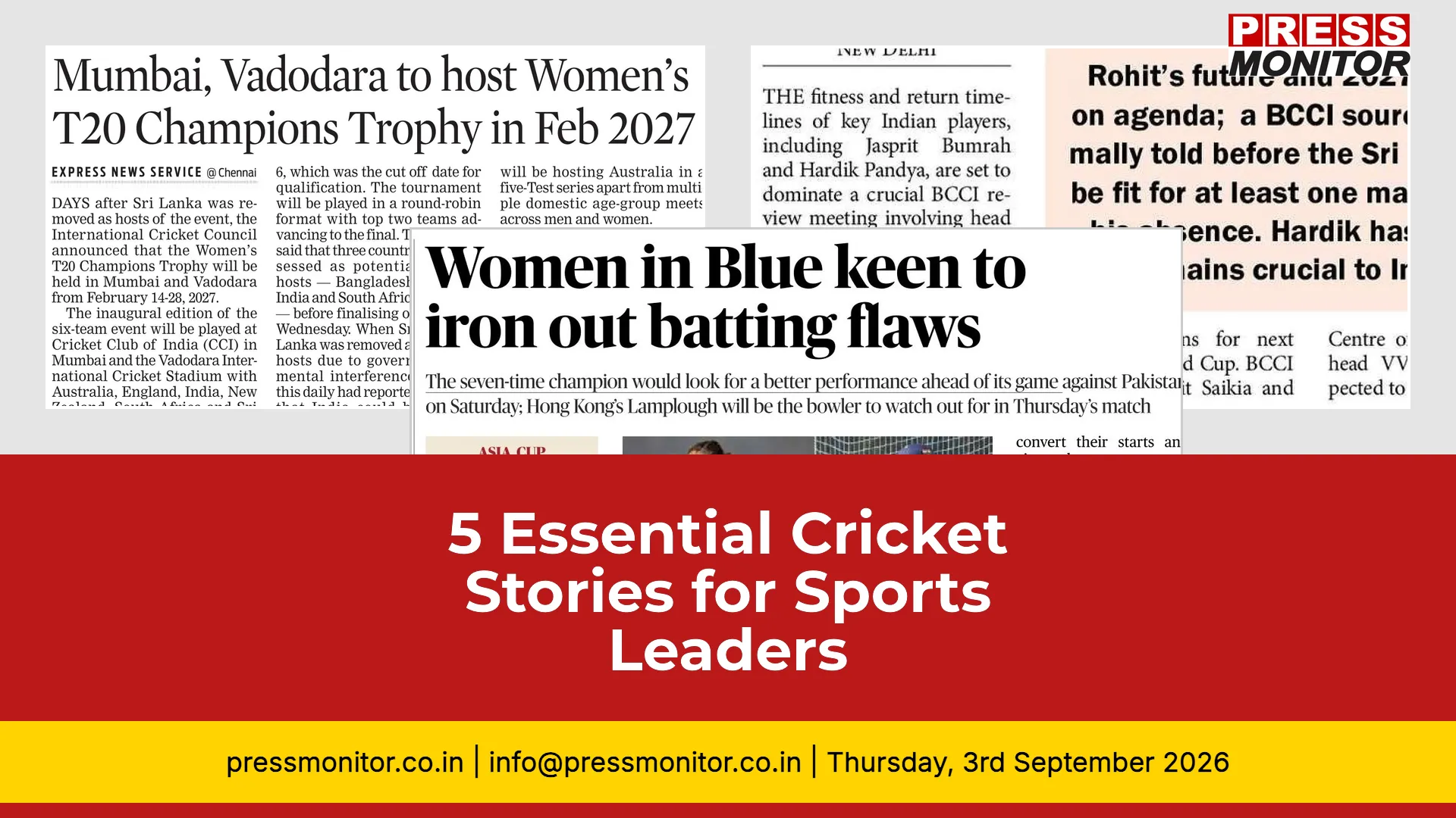 5 Essential Cricket Stories for Sports Leaders