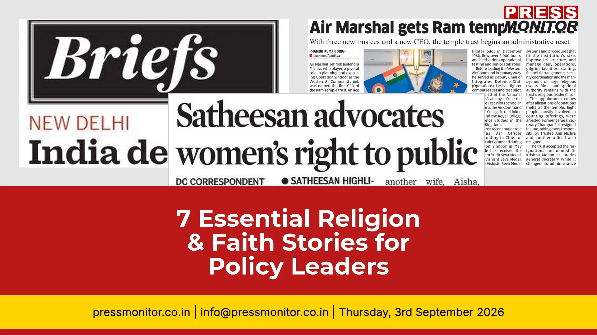7 Essential Religion & Faith Stories for Policy Leaders