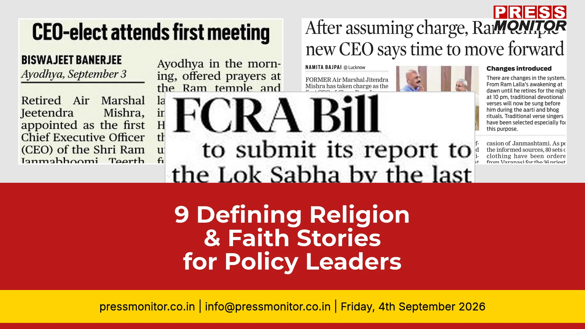 9 Defining Religion & Faith Stories for Policy Leaders