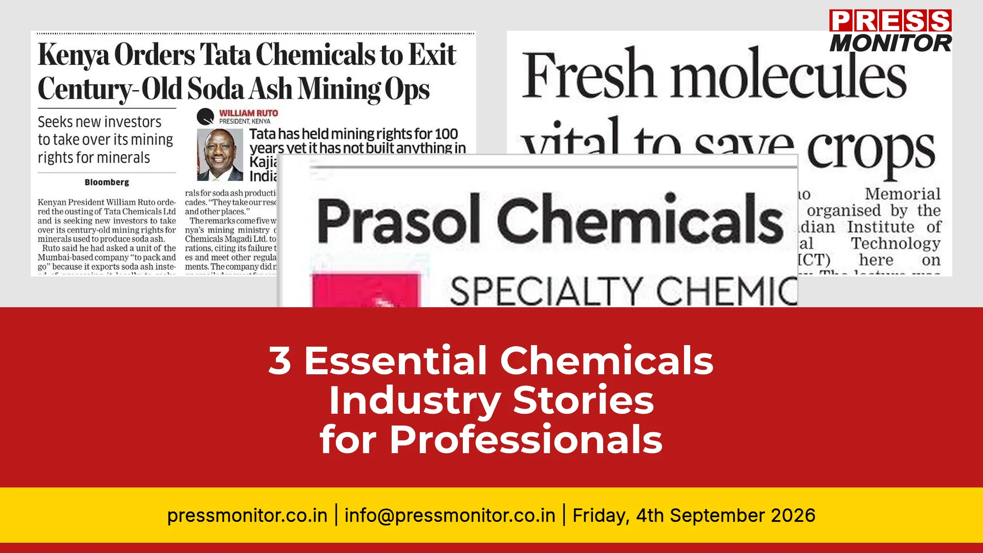 3 Essential Chemicals Industry Stories for Professionals