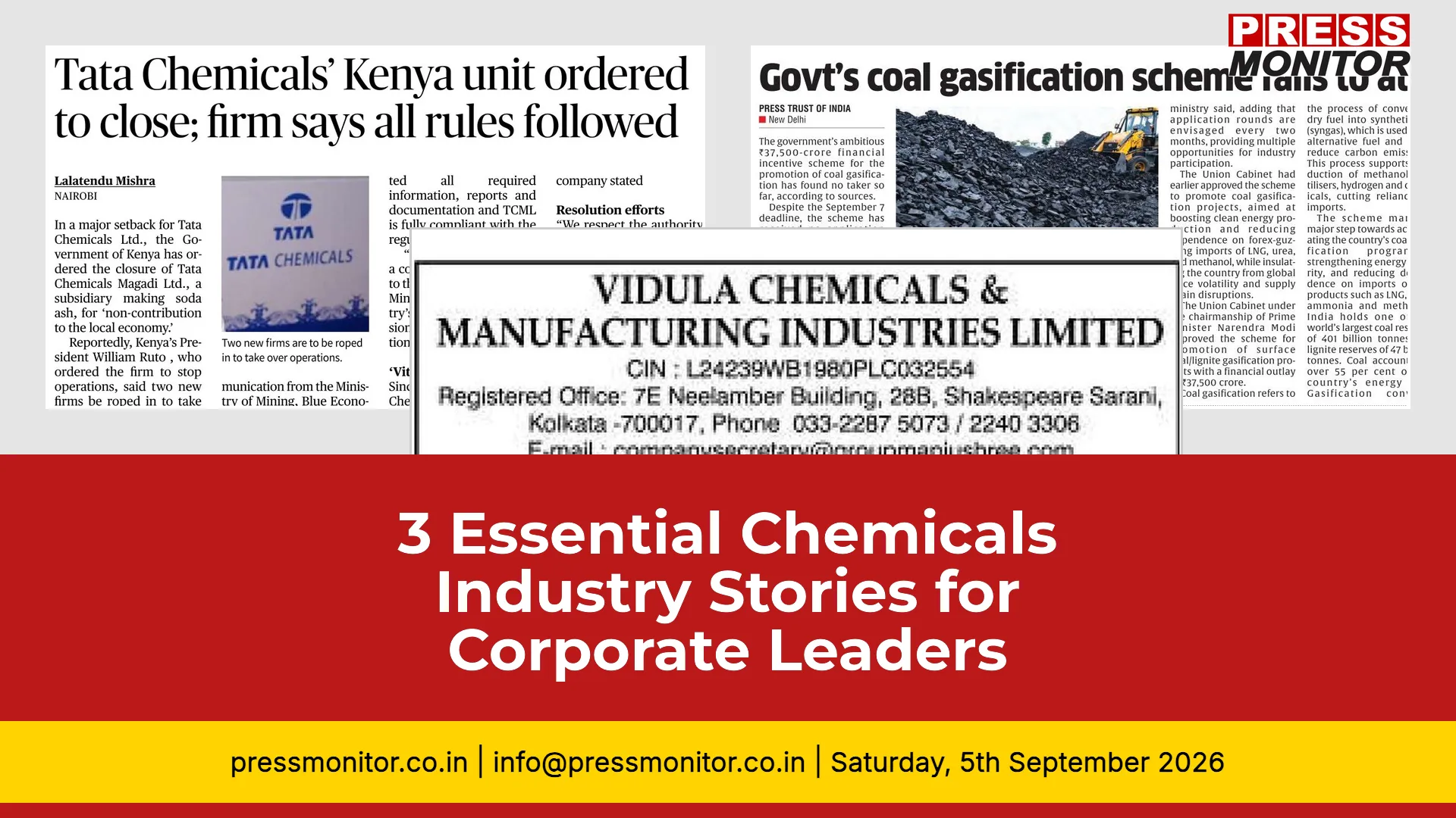 3 Essential Chemicals Industry Stories for Corporate Leaders