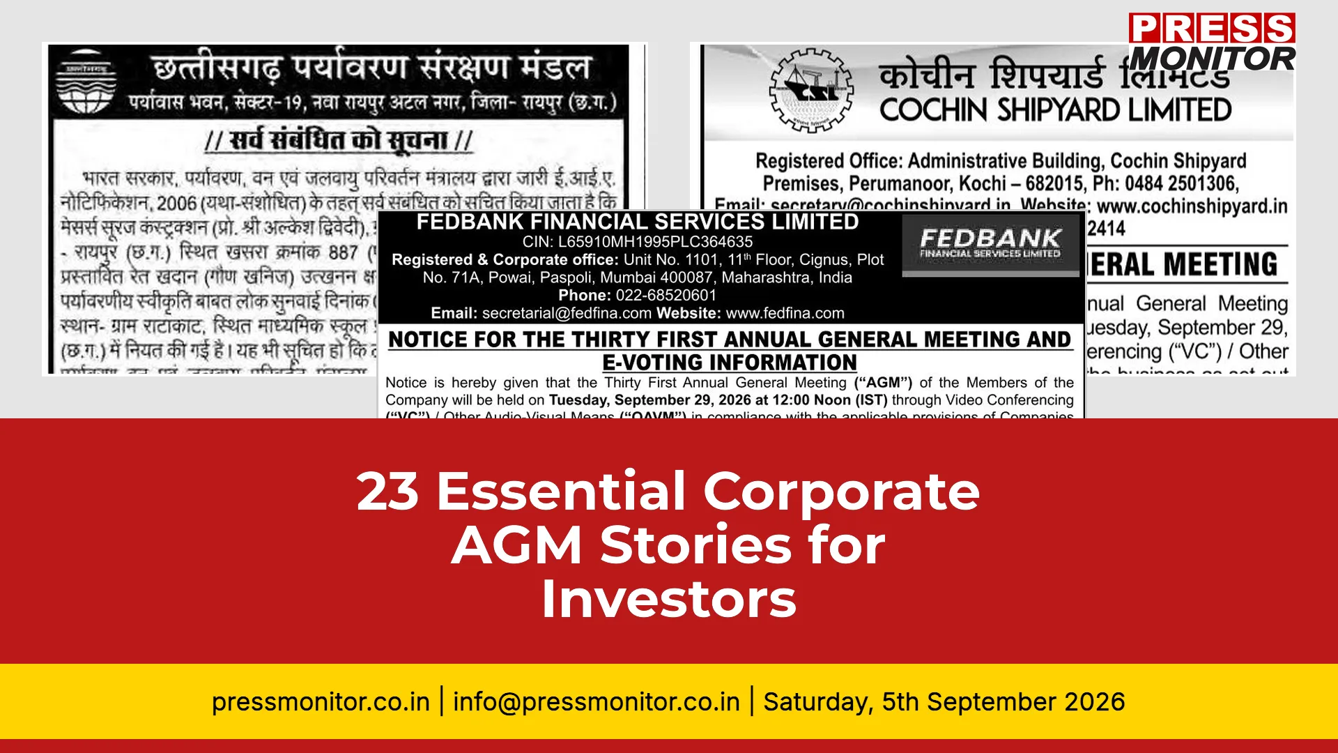23 Essential Corporate AGM Stories for Investors