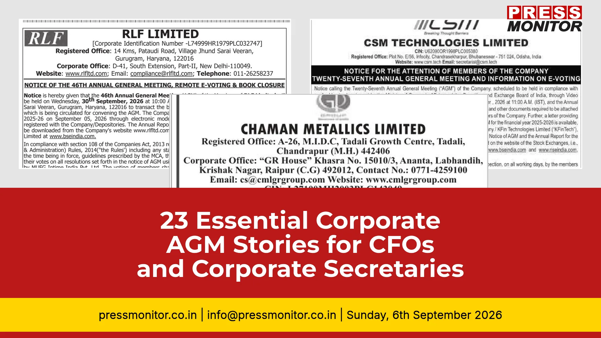 23 Essential Corporate AGM Stories for CFOs and Corporate Secretaries