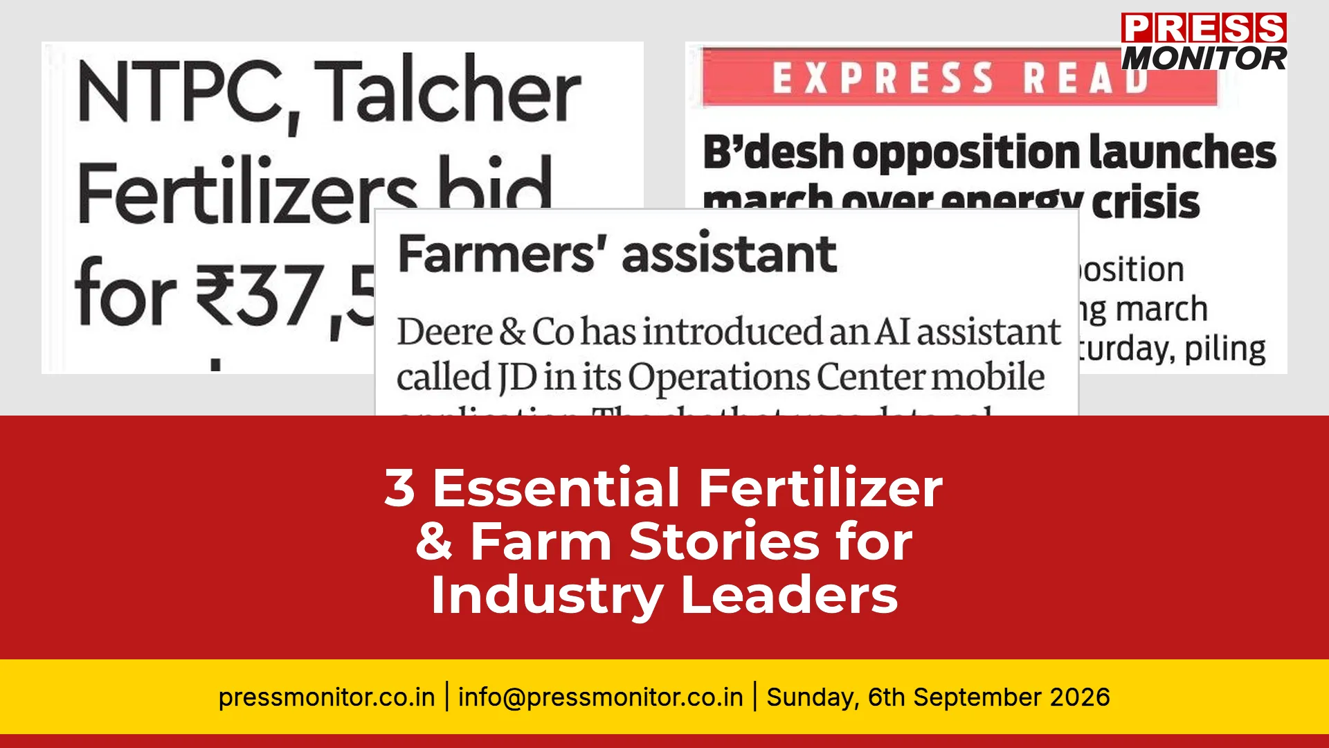 3 Essential Fertilizer & Farm Stories for Industry Leaders