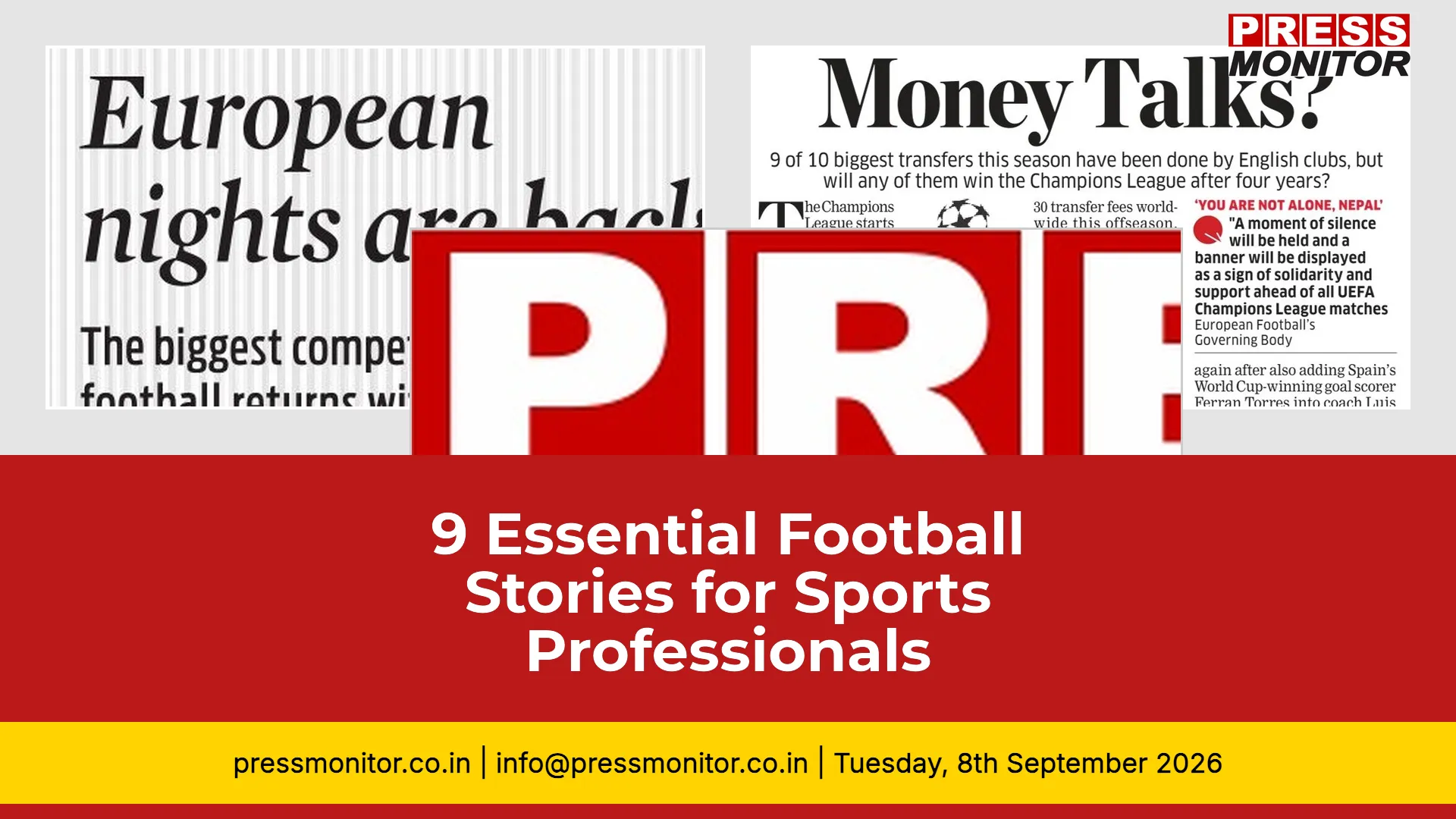 9 Essential Football Stories for Sports Professionals