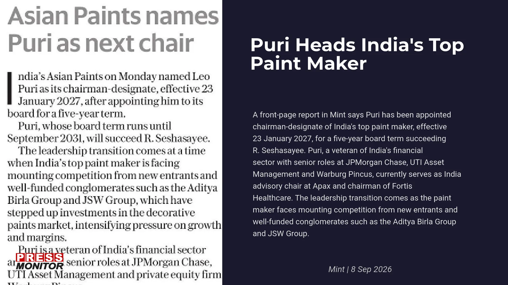 1 Key Paints & Coatings Story for Industry Leaders