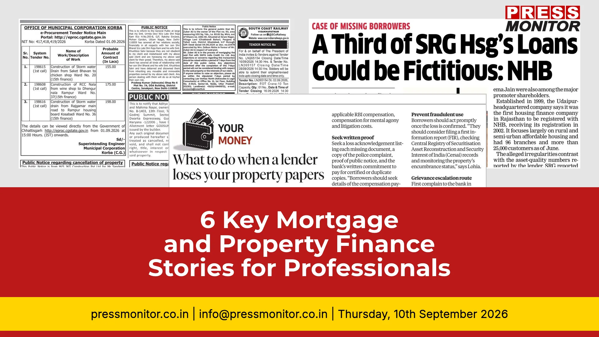 6 Key Mortgage and Property Finance Stories for Professionals