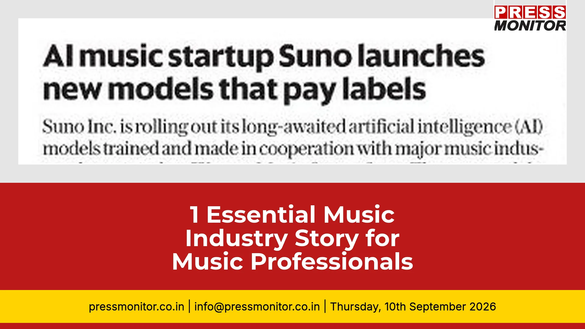 1 Essential Music Industry Story for Professionals