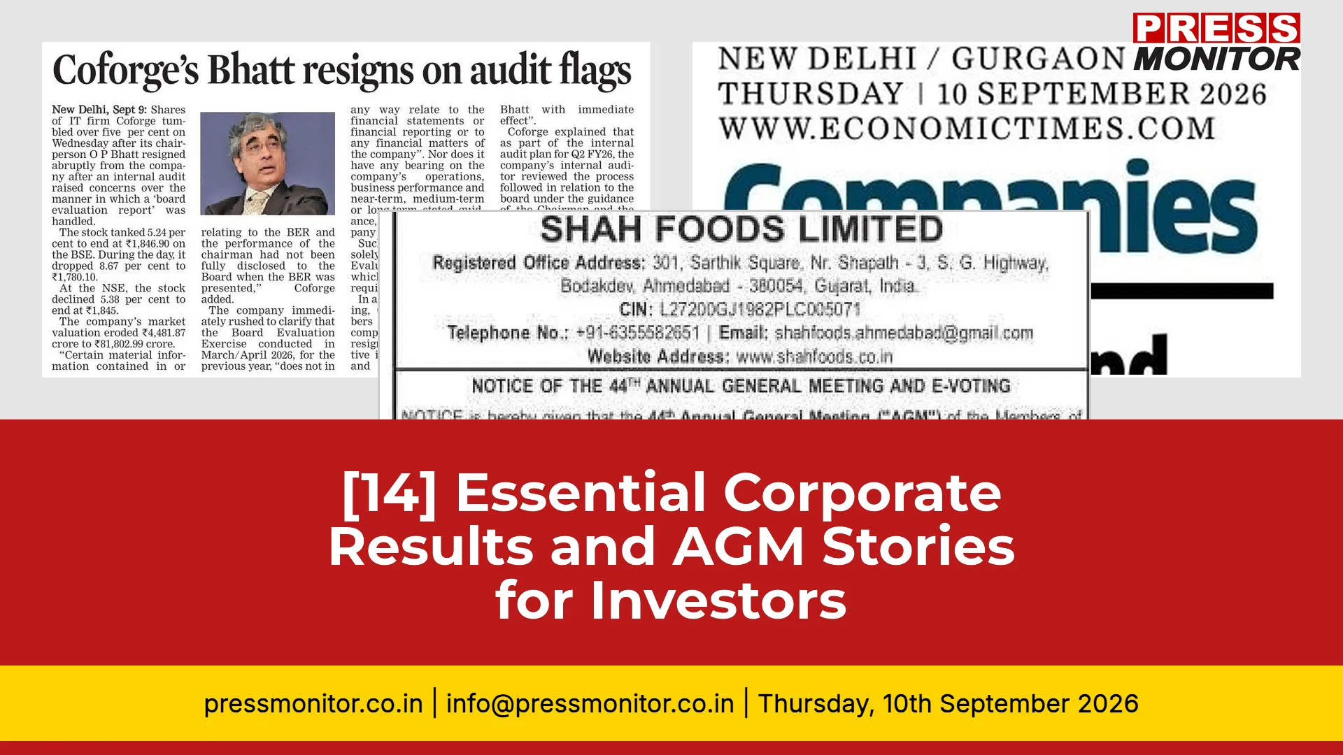 [14] Essential Corporate Results and AGM Stories for Investors
