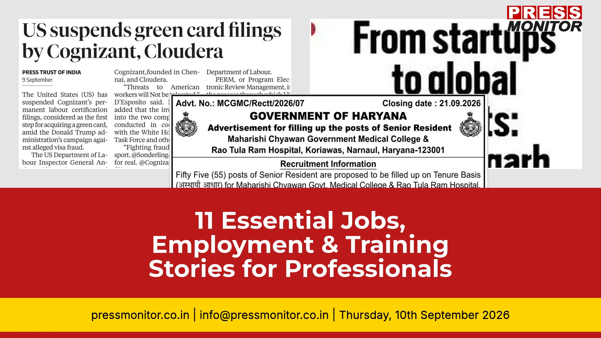[11] Essential Jobs, Employment & Training Stories for Professionals