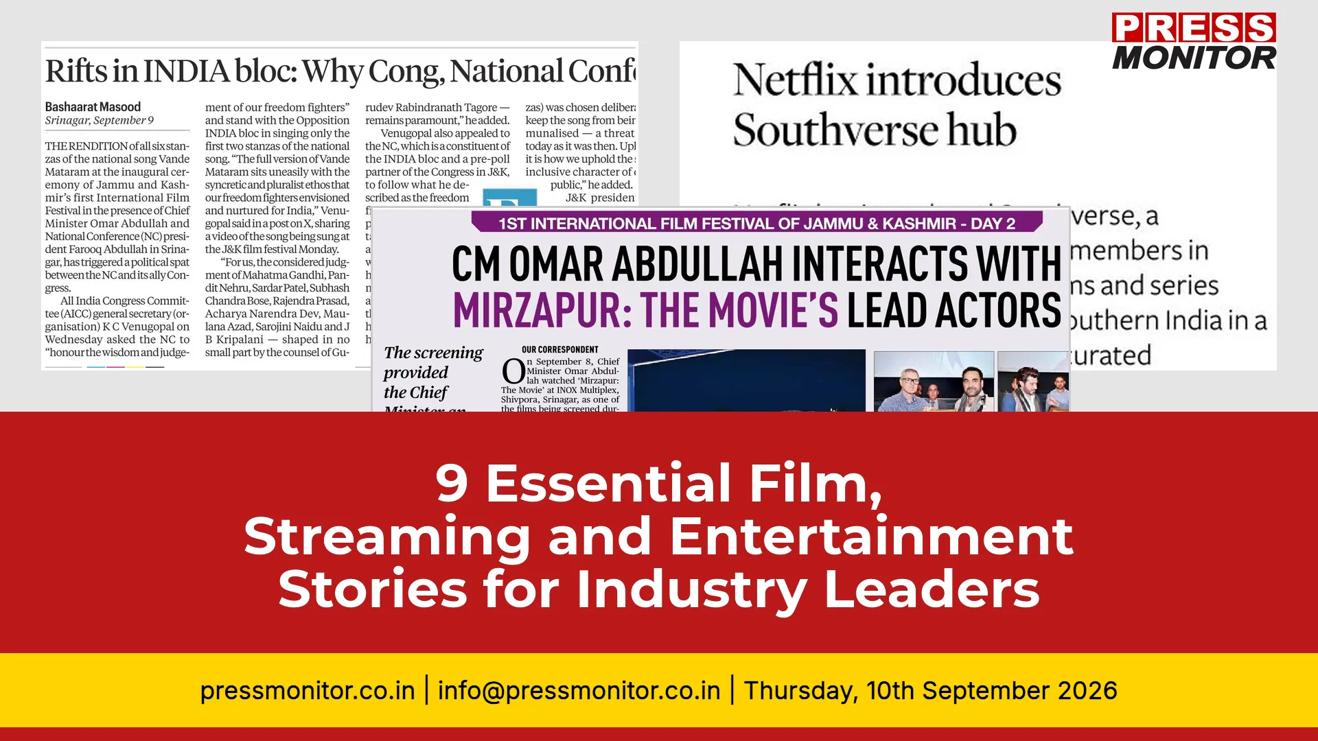 9 Essential Film, Streaming and Entertainment Stories for Industry Leaders