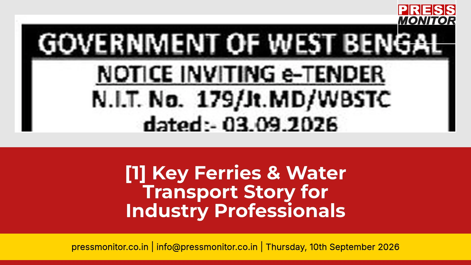 [1] Key Ferries & Water Transport Story for Industry Professionals