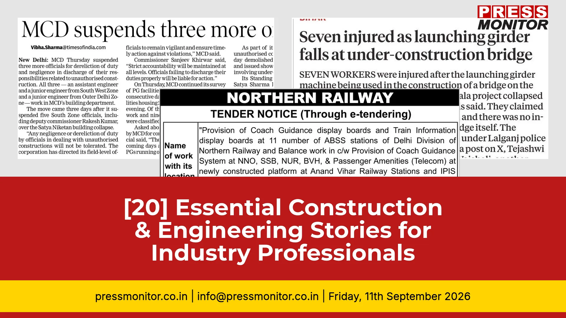 [20] Essential Construction & Engineering Stories for Industry Professionals