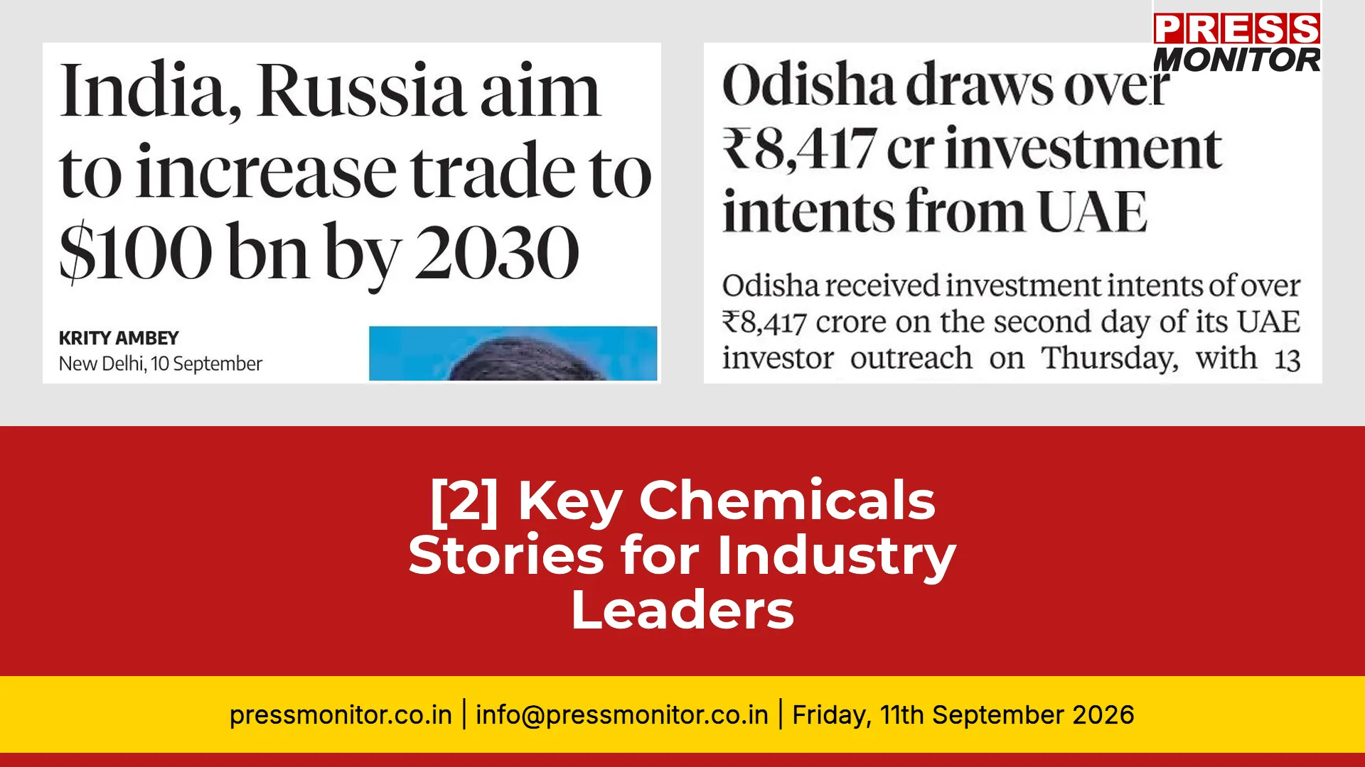 [2] Key Chemicals Stories for Industry Leaders