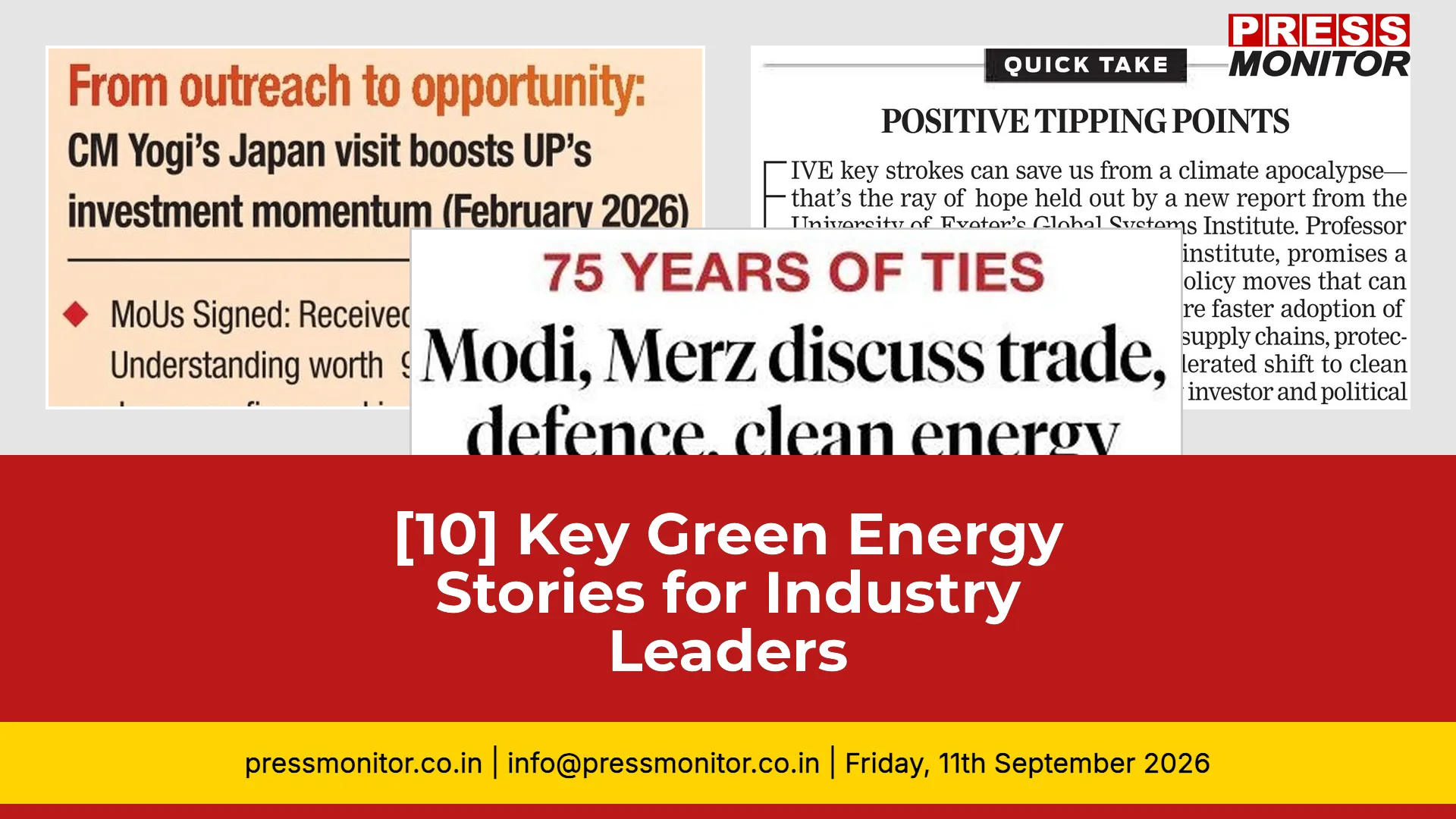 [10] Key Green Energy Stories for Industry Leaders