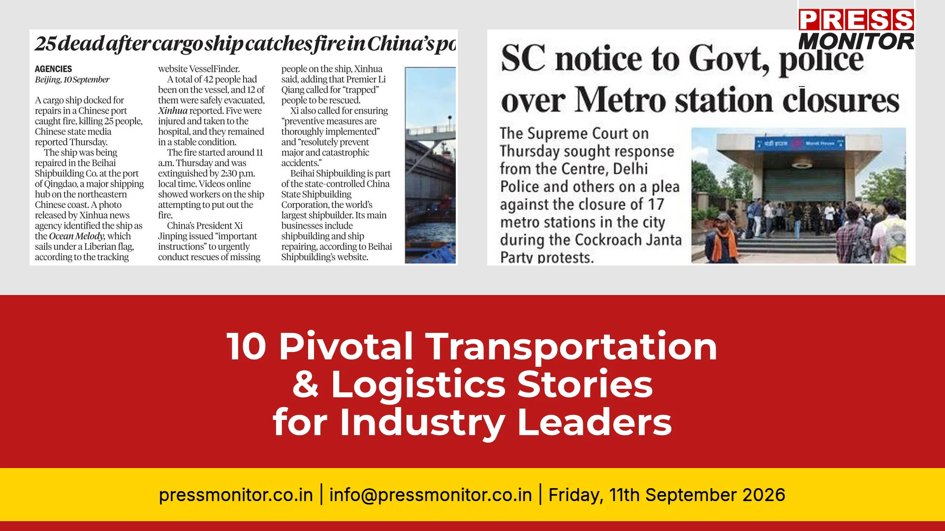 10 Pivotal Transportation & Logistics Stories for Industry Leaders