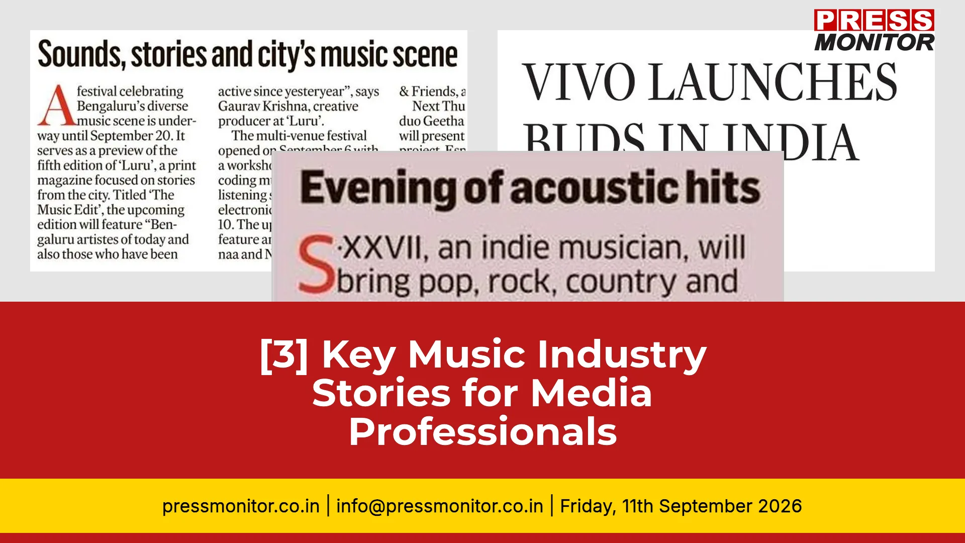 [3] Key Music Industry Stories for Media Professionals