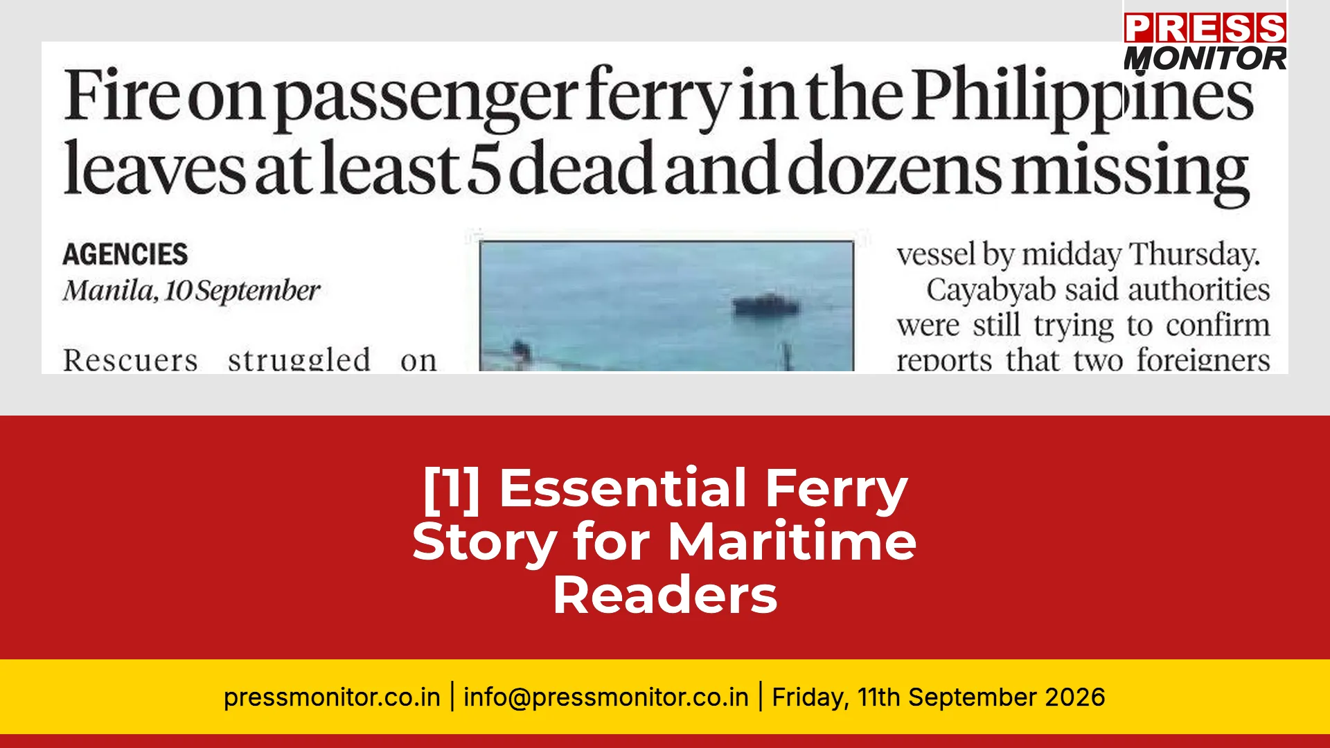 [1] Essential Ferry Story for Maritime Readers