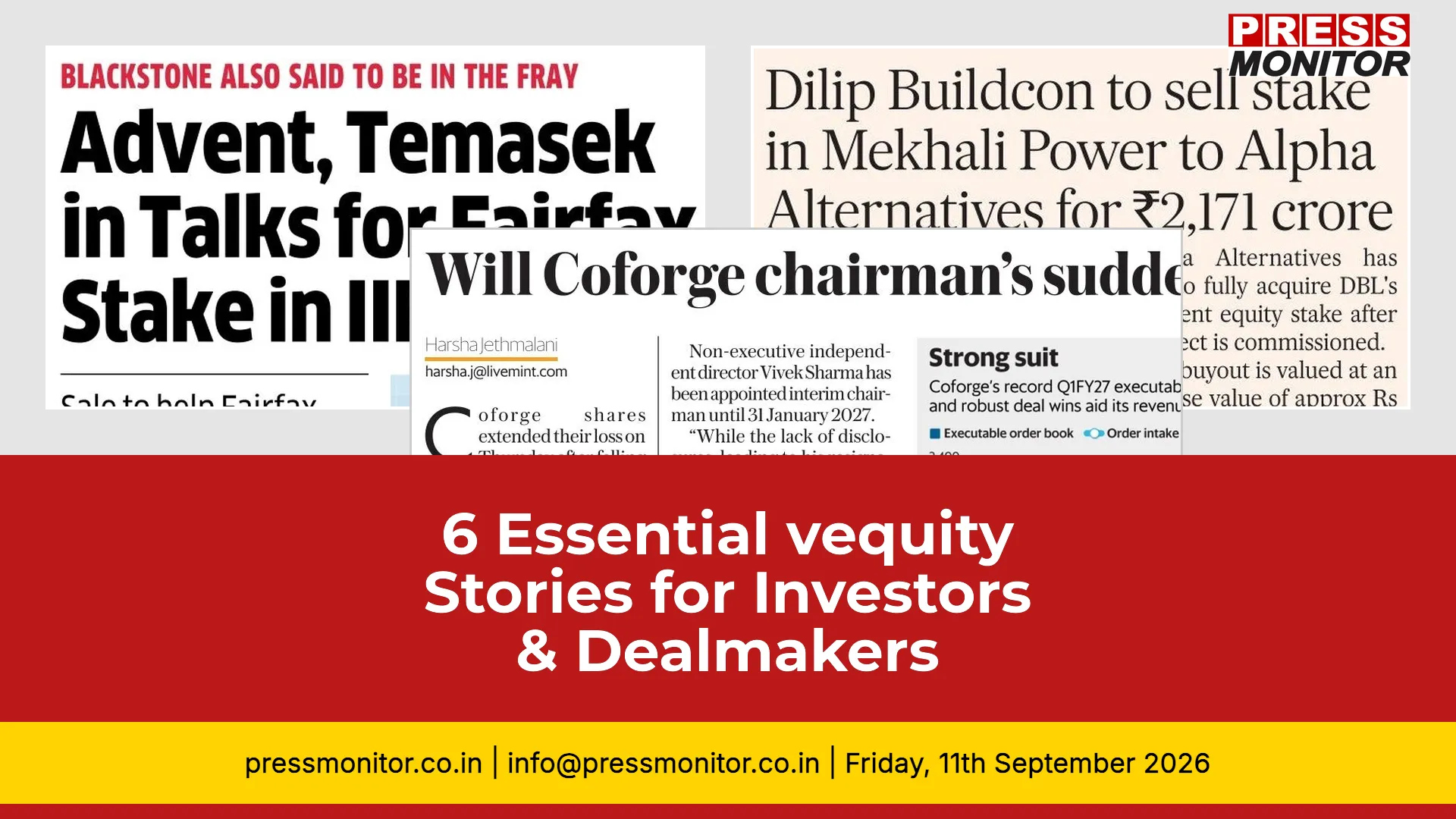 [6] Essential vequity Stories for Investors & Dealmakers
