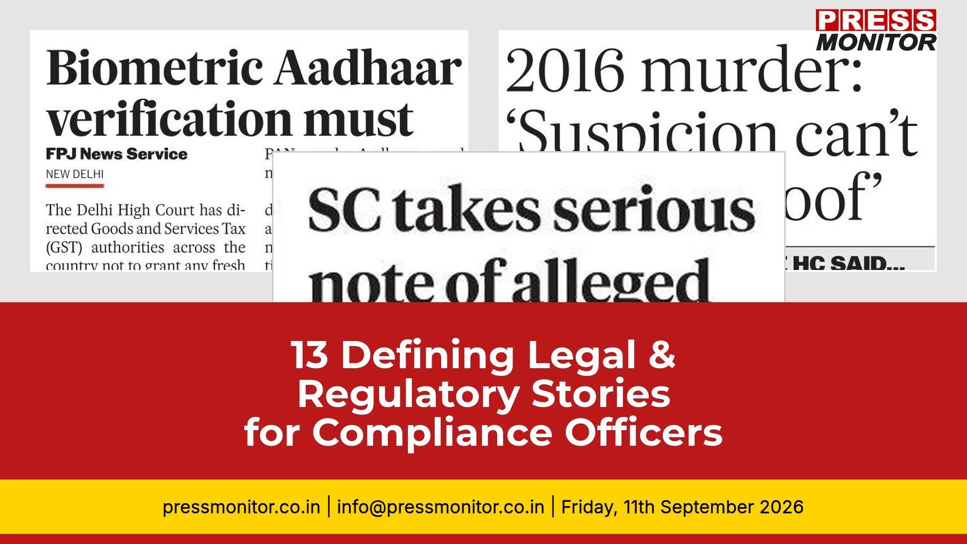 13 Defining Legal & Regulatory Stories for Compliance Officers