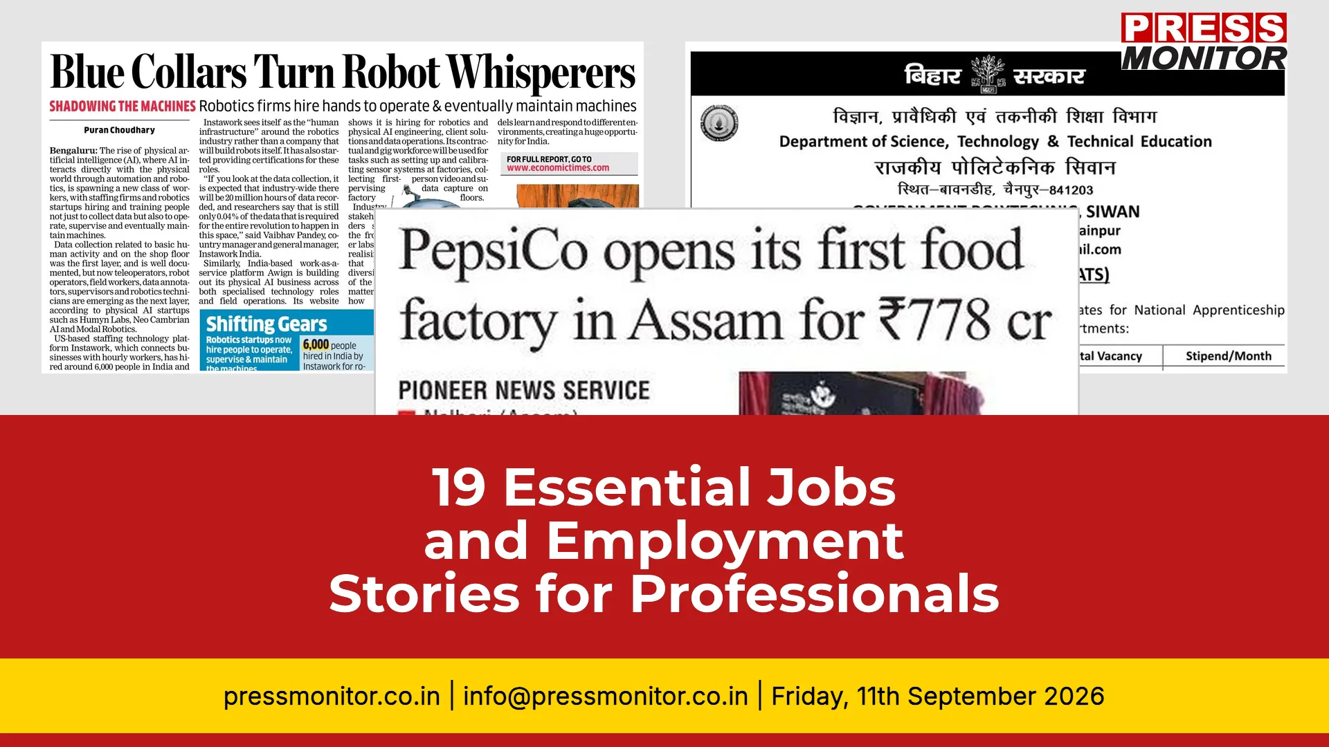 [19] Essential Jobs and Employment Stories for Professionals