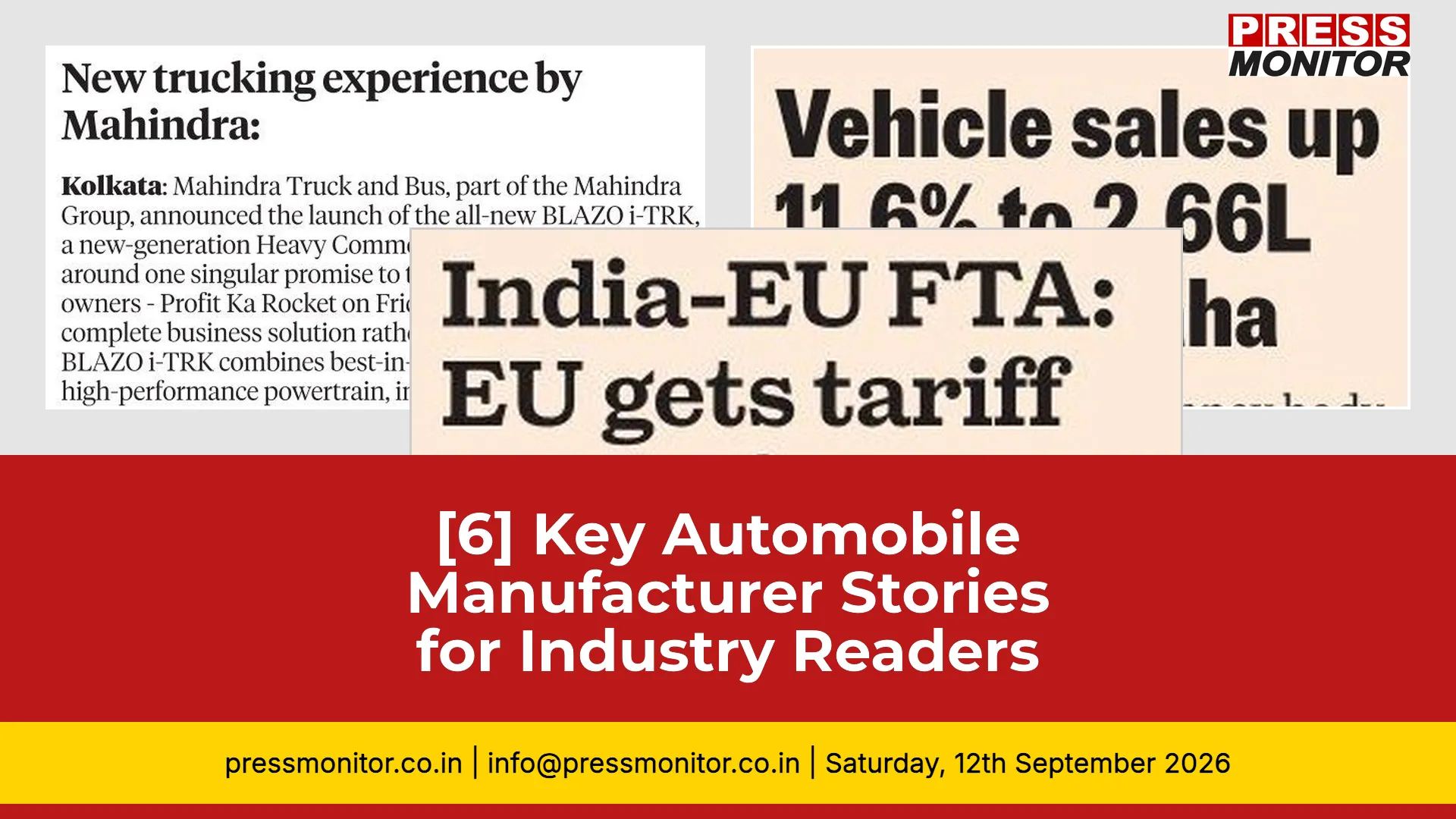 [6] Key Automobile Manufacturer Stories for Industry Readers
