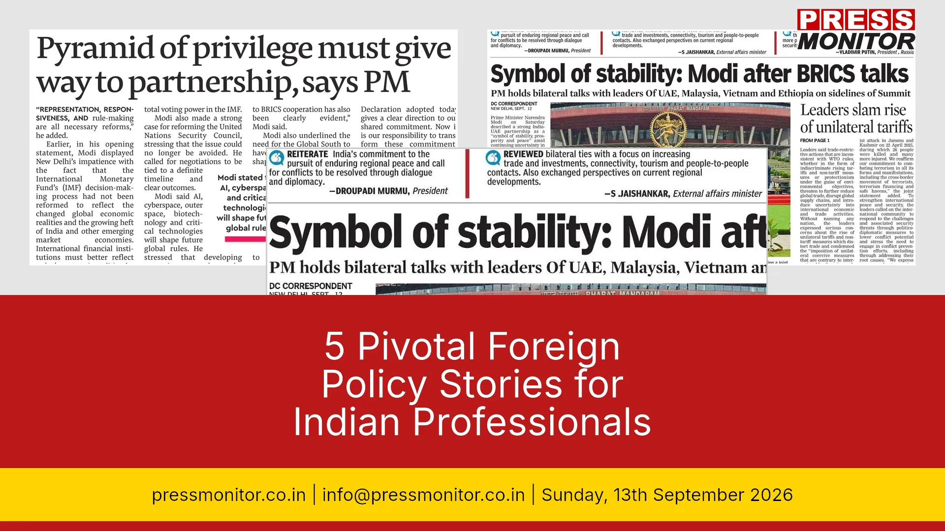 5 Pivotal Foreign Policy Stories for Indian Professionals