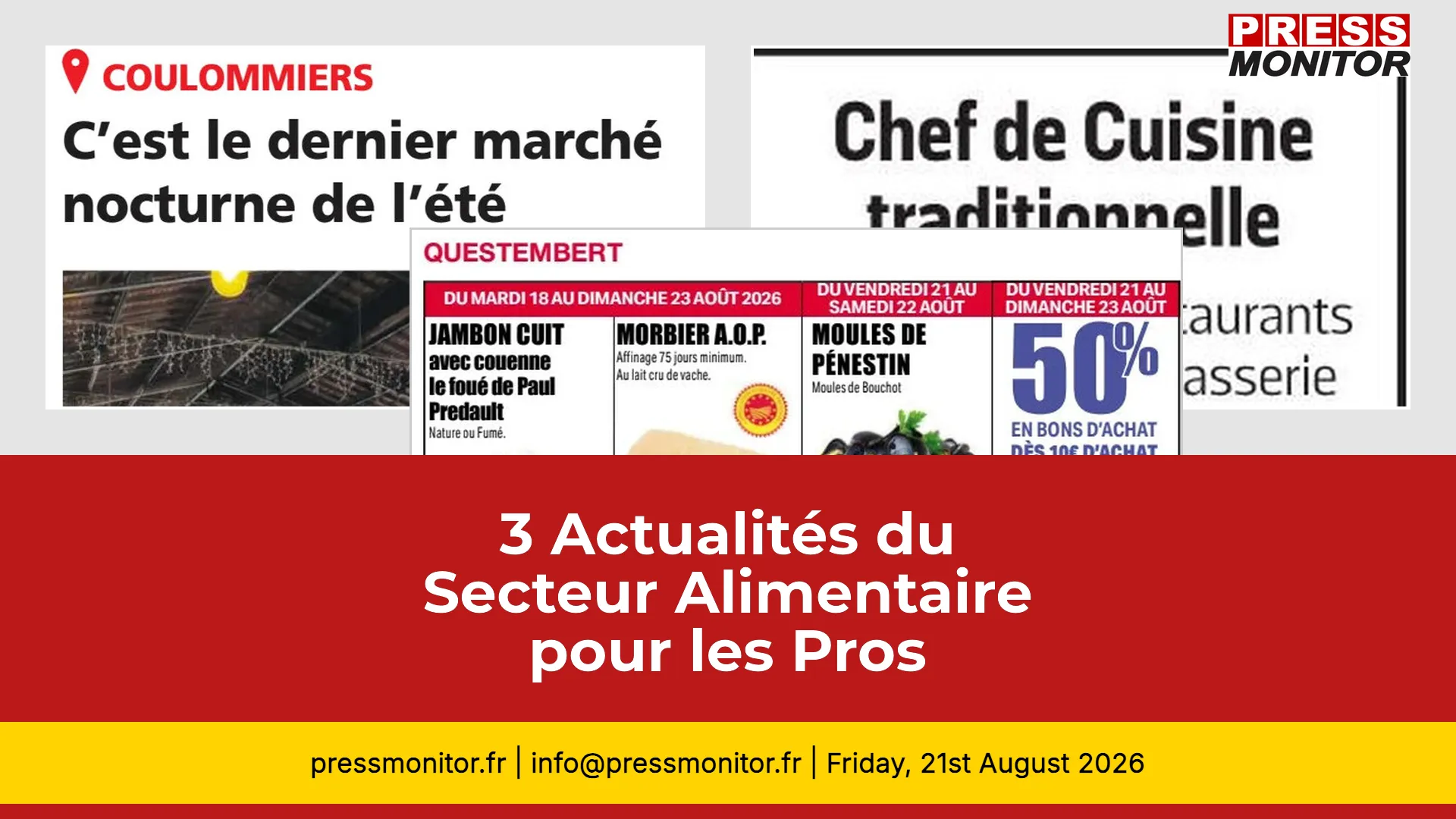 3 Actualités du Secteur Alimentaire pour les Professionnels