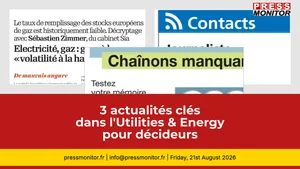 3 actualités clés Utilities & Energy pour décideurs
