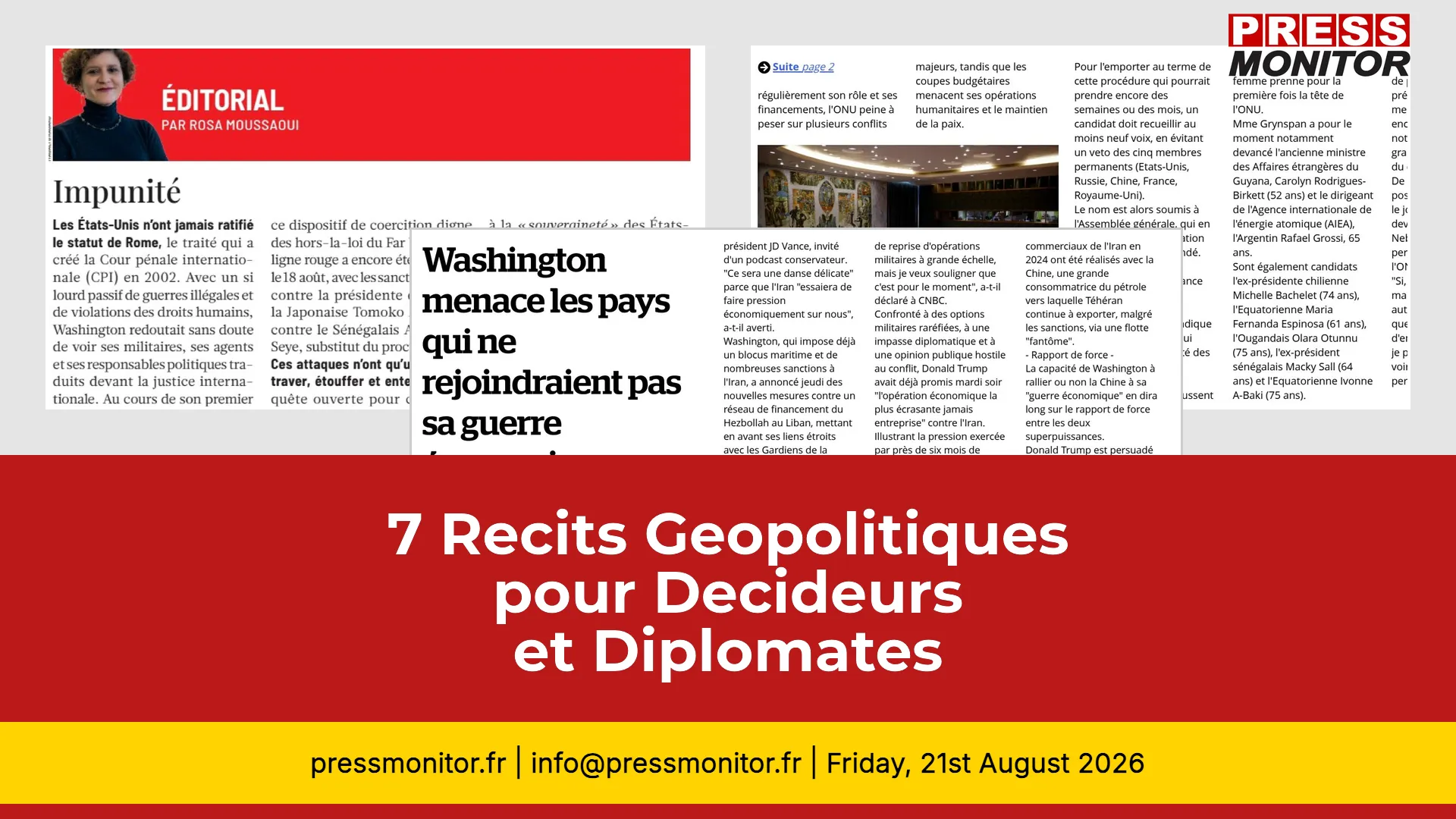7 Recits Geopolitiques pour Decideurs